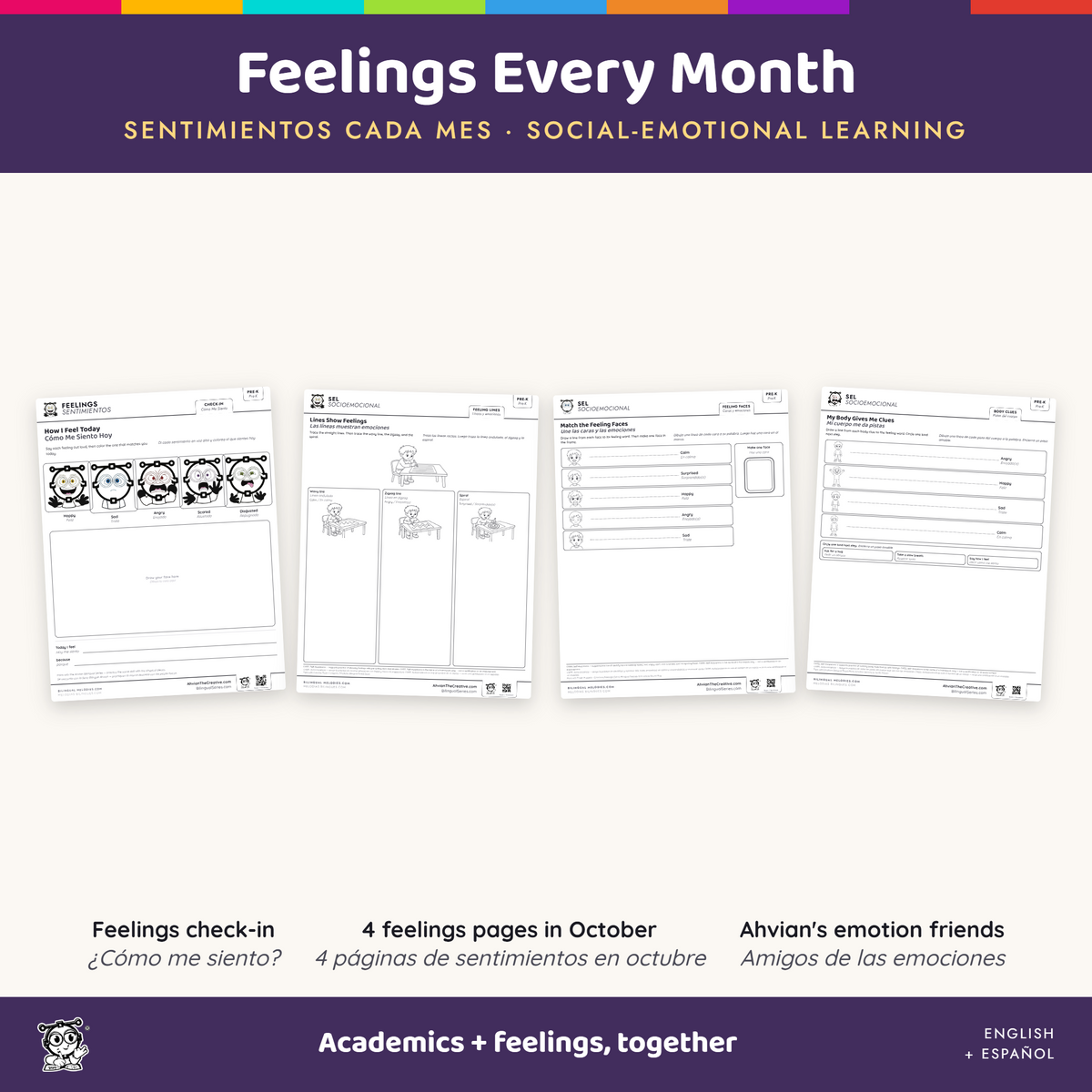 Free October Pre-K Bilingual Activity Kit (90 Pages) | English + Español