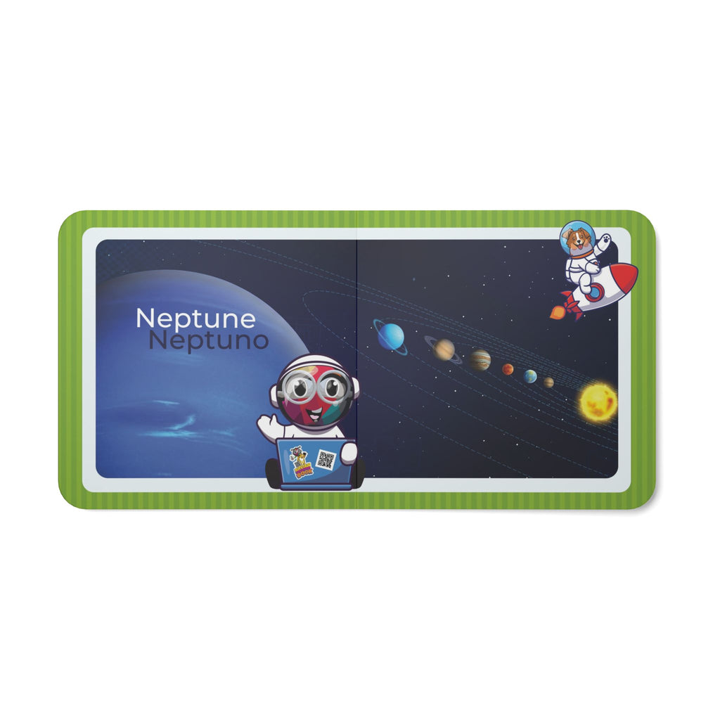 Solar System Board Book | Emotions & Bilingual Learning | Early Learners Baby Book - AhvianTheCreative Bilingual Series