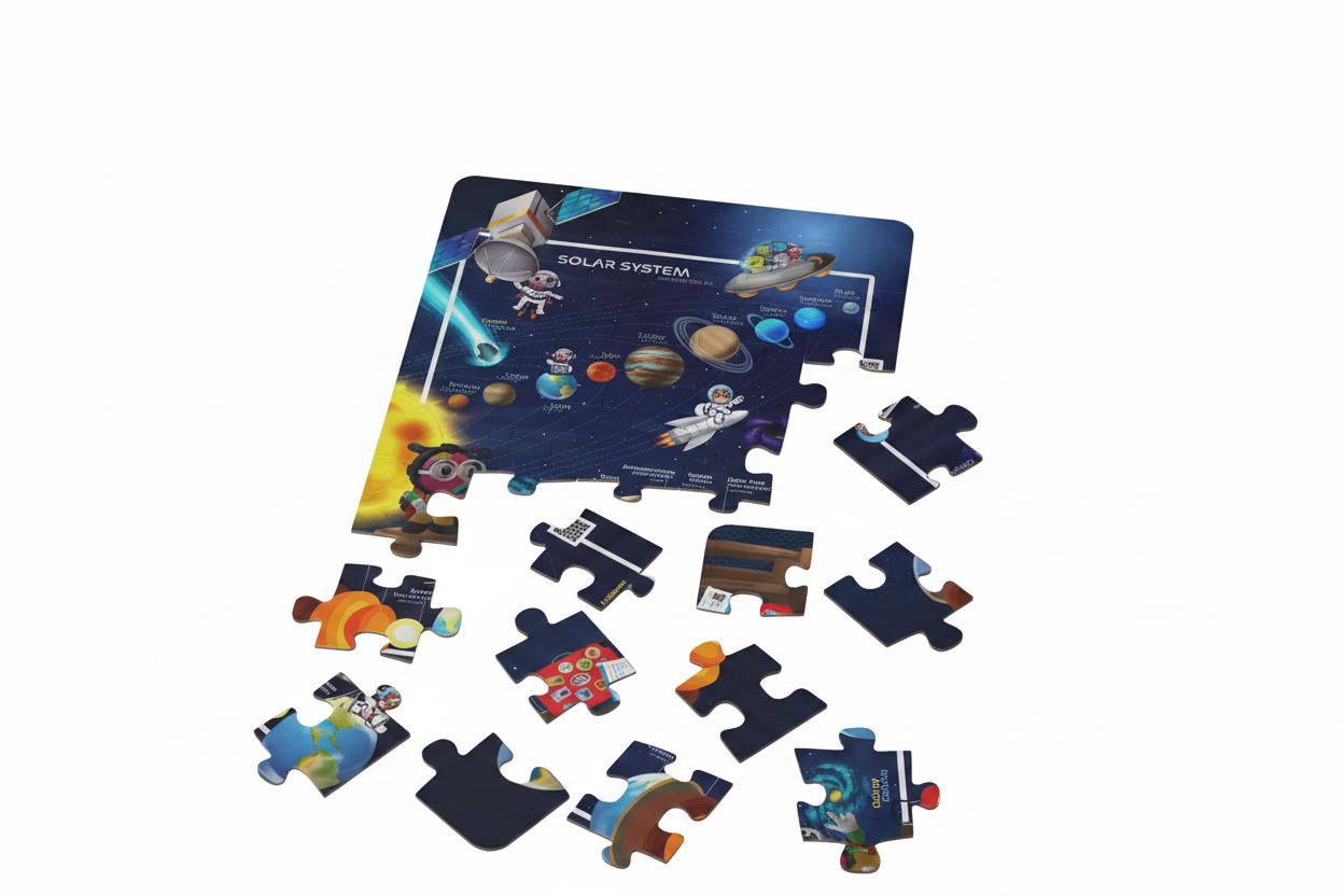Kids' Puzzle "Solar System" in English - Spanish (30-Piece)