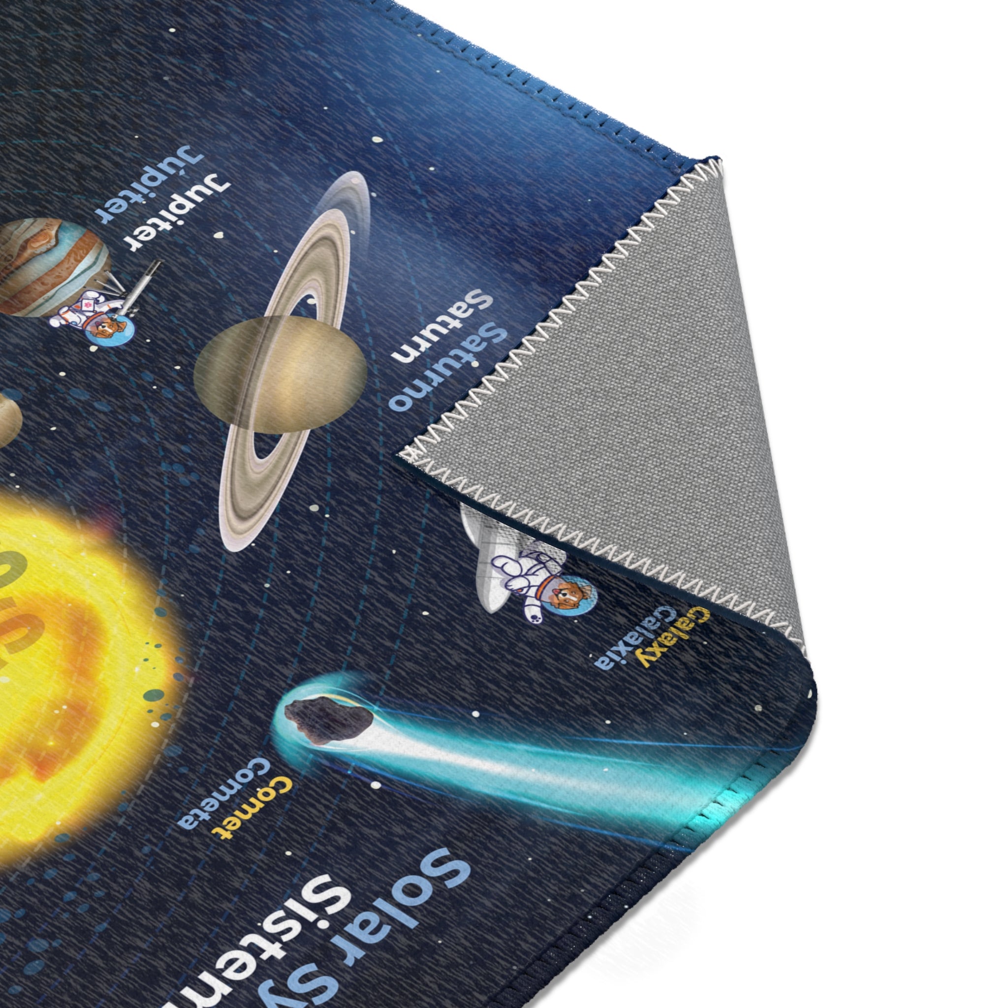 Bilingual Solar System Rugs - For learning and imagination.