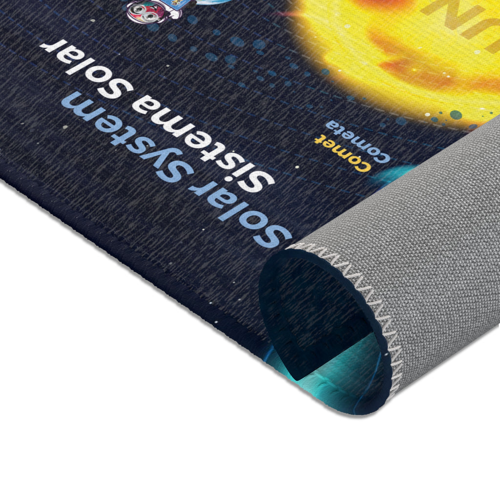 Bilingual Solar System Rugs - For learning and imagination.