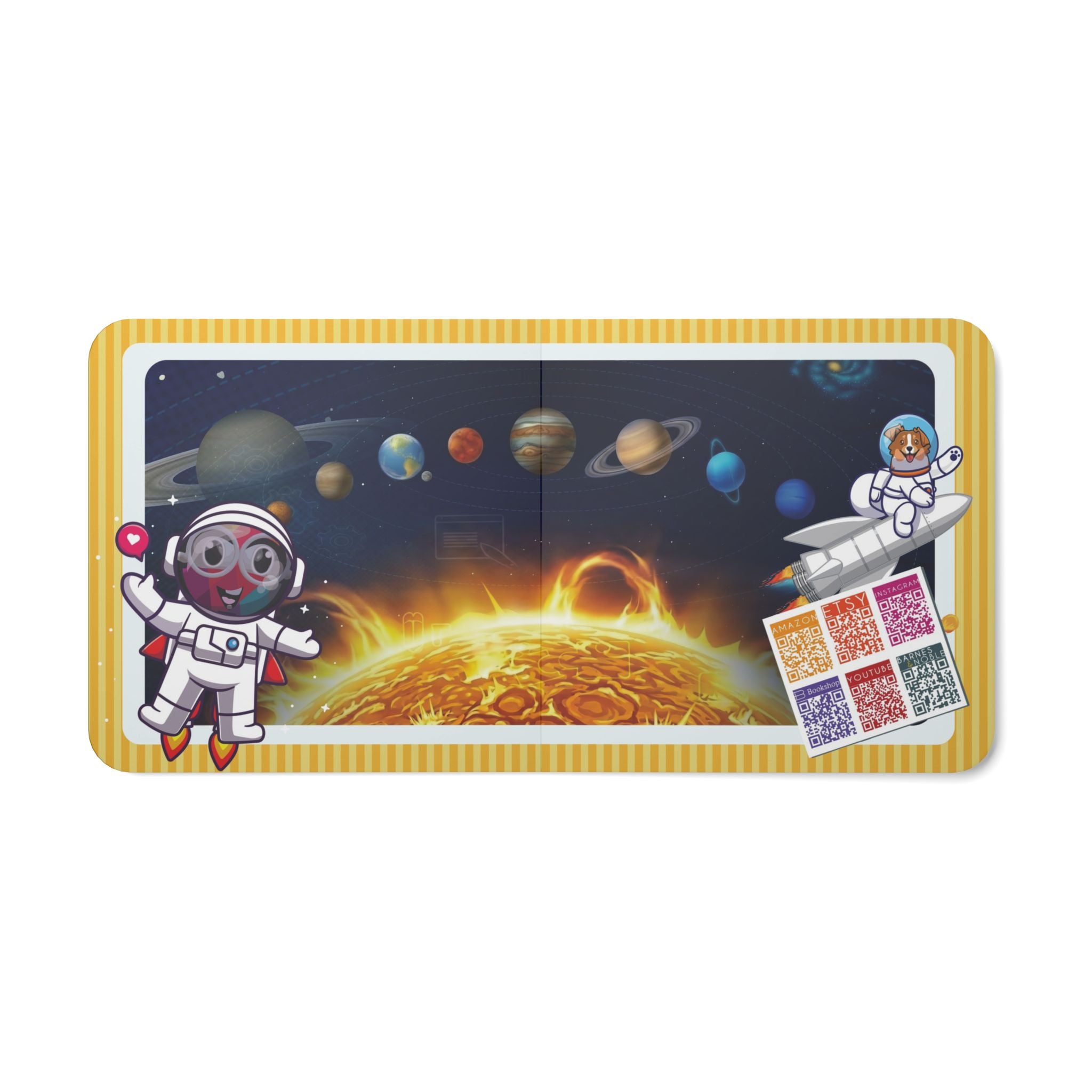 Solar System Board Book | Emotions & Bilingual Learning | Early Learners Baby Book - AhvianTheCreative Bilingual Series