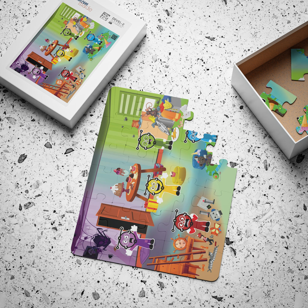 Kids' Puzzle with 5 Emotions for kids to understand feelings and color associations.(30-Piece)