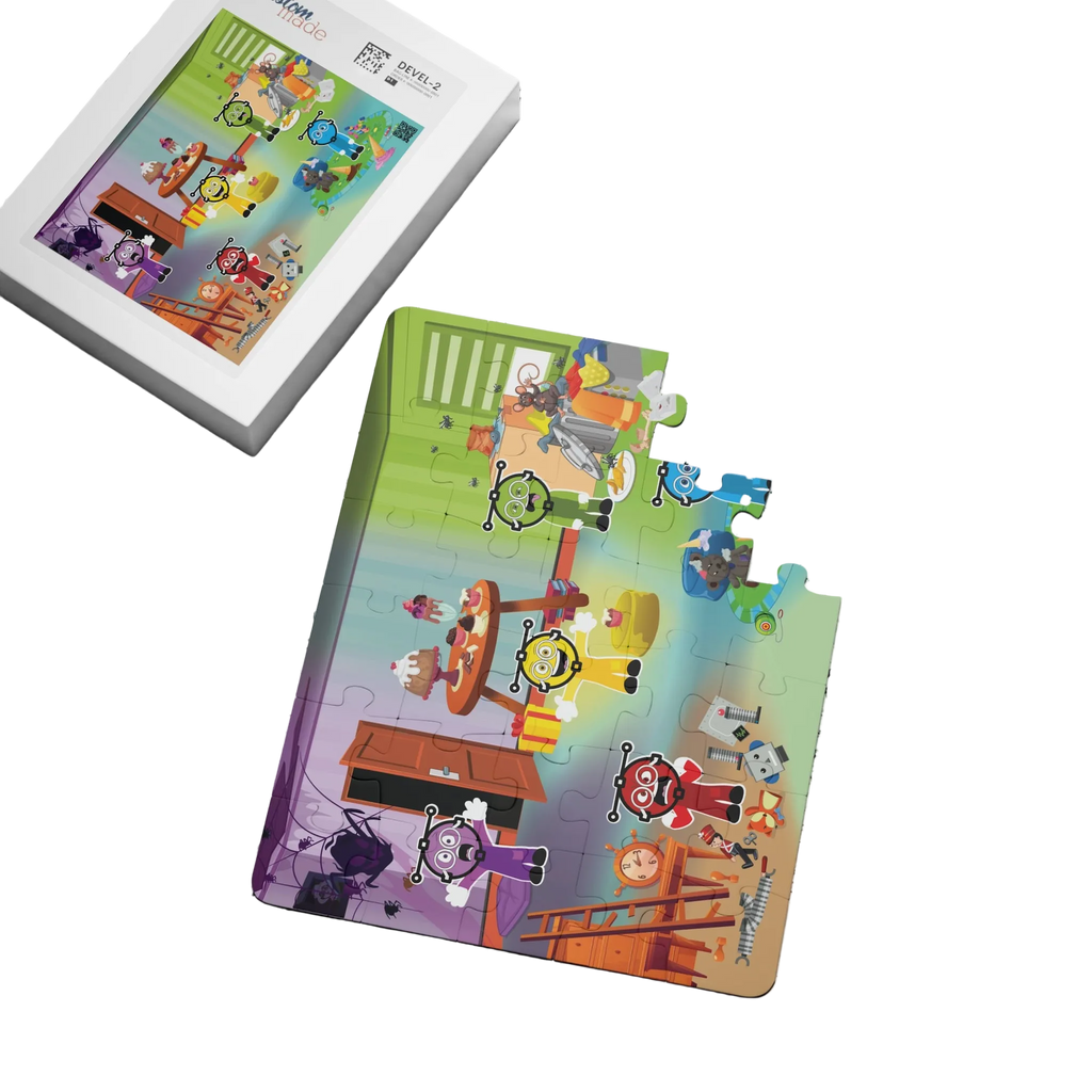 Kids' Puzzle with 5 Emotions for kids to understand feelings and color associations.(30-Piece)
