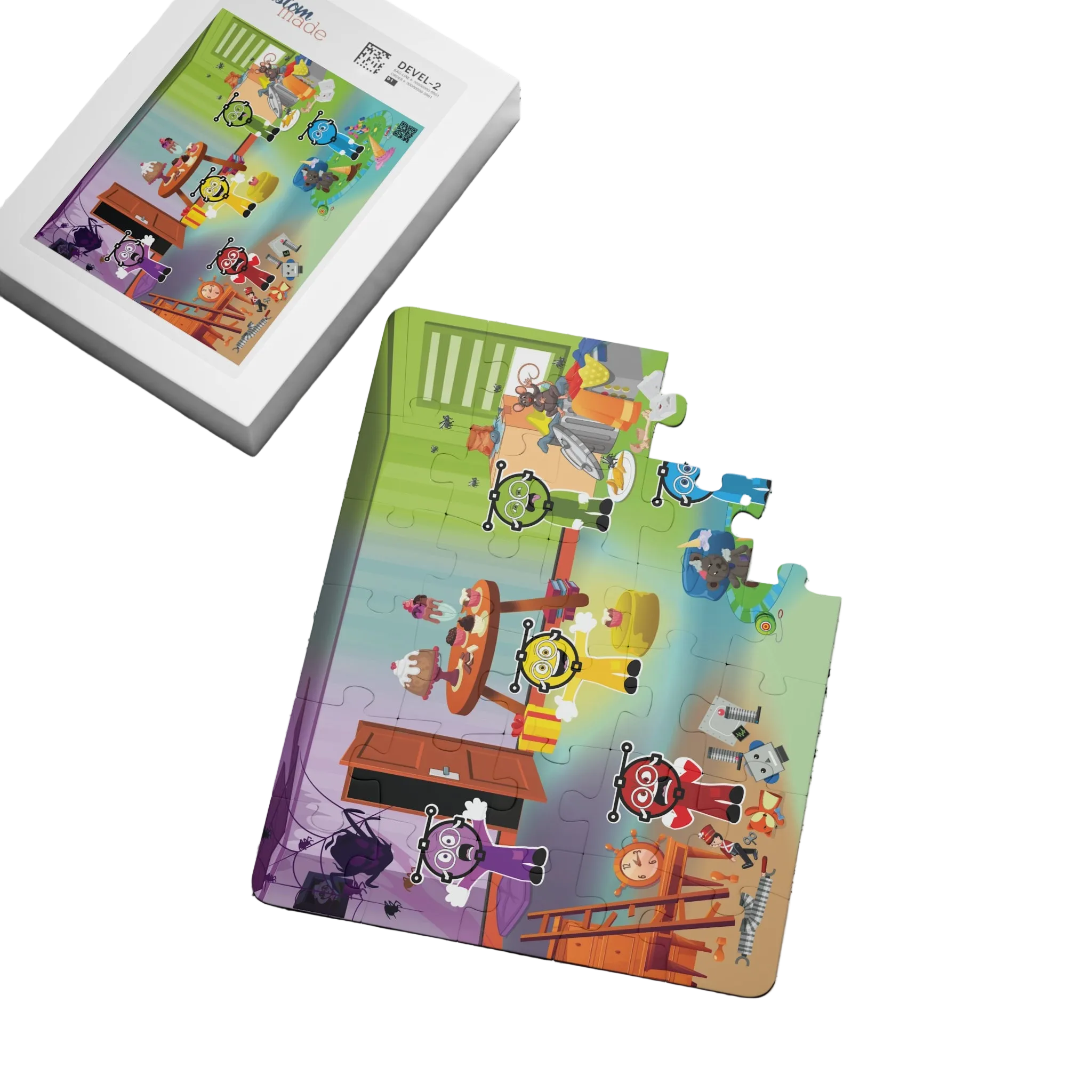 Kids' Puzzle with 5 Emotions for kids to understand feelings and color associations.(30-Piece)