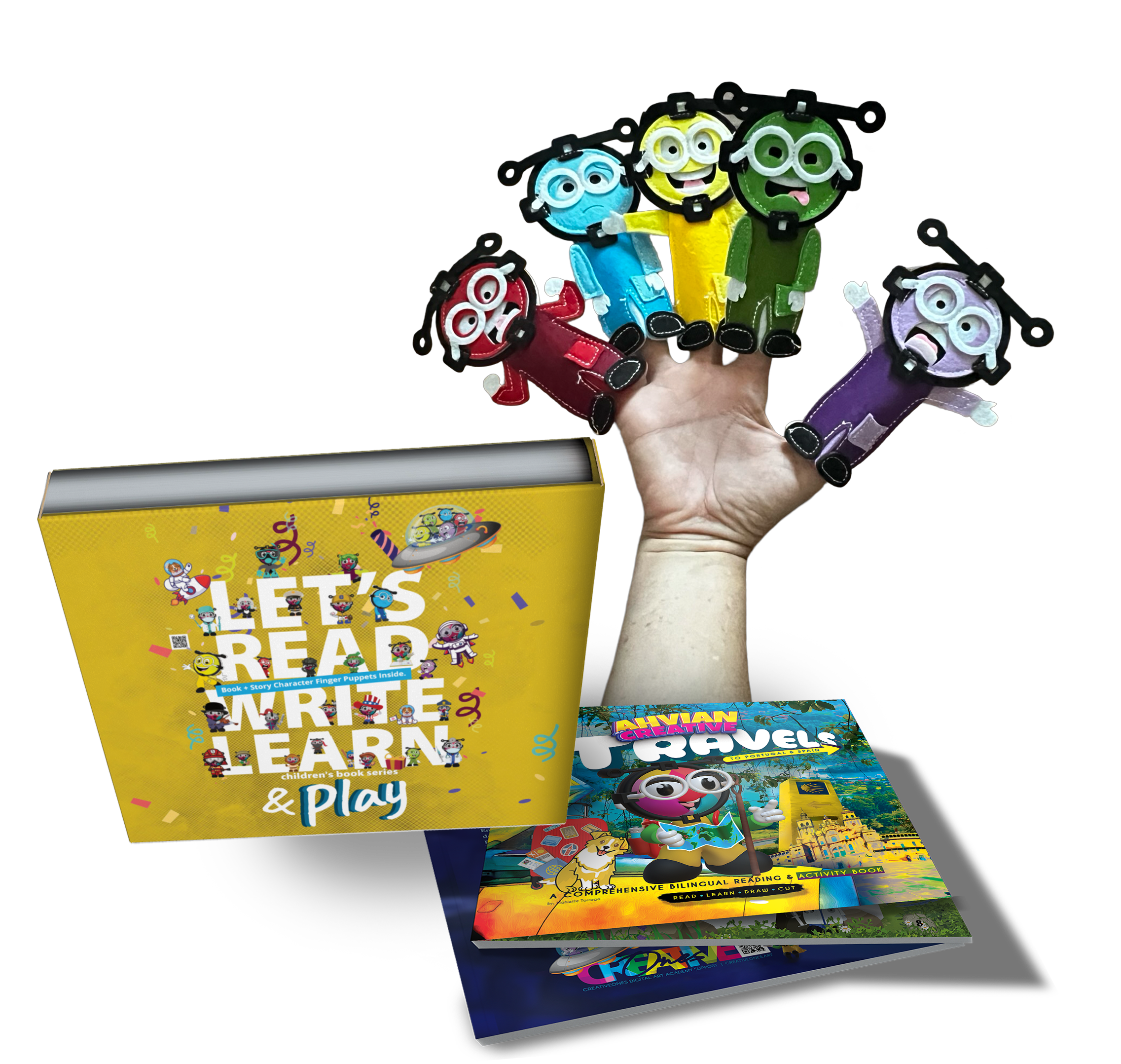 Travel Book + Finger Puppets + Box