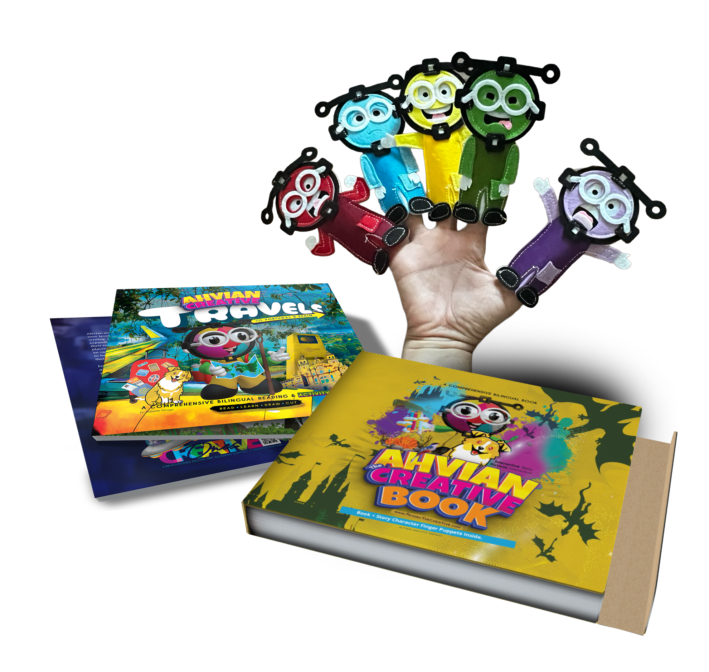 Travel Book + Finger Puppets + Box