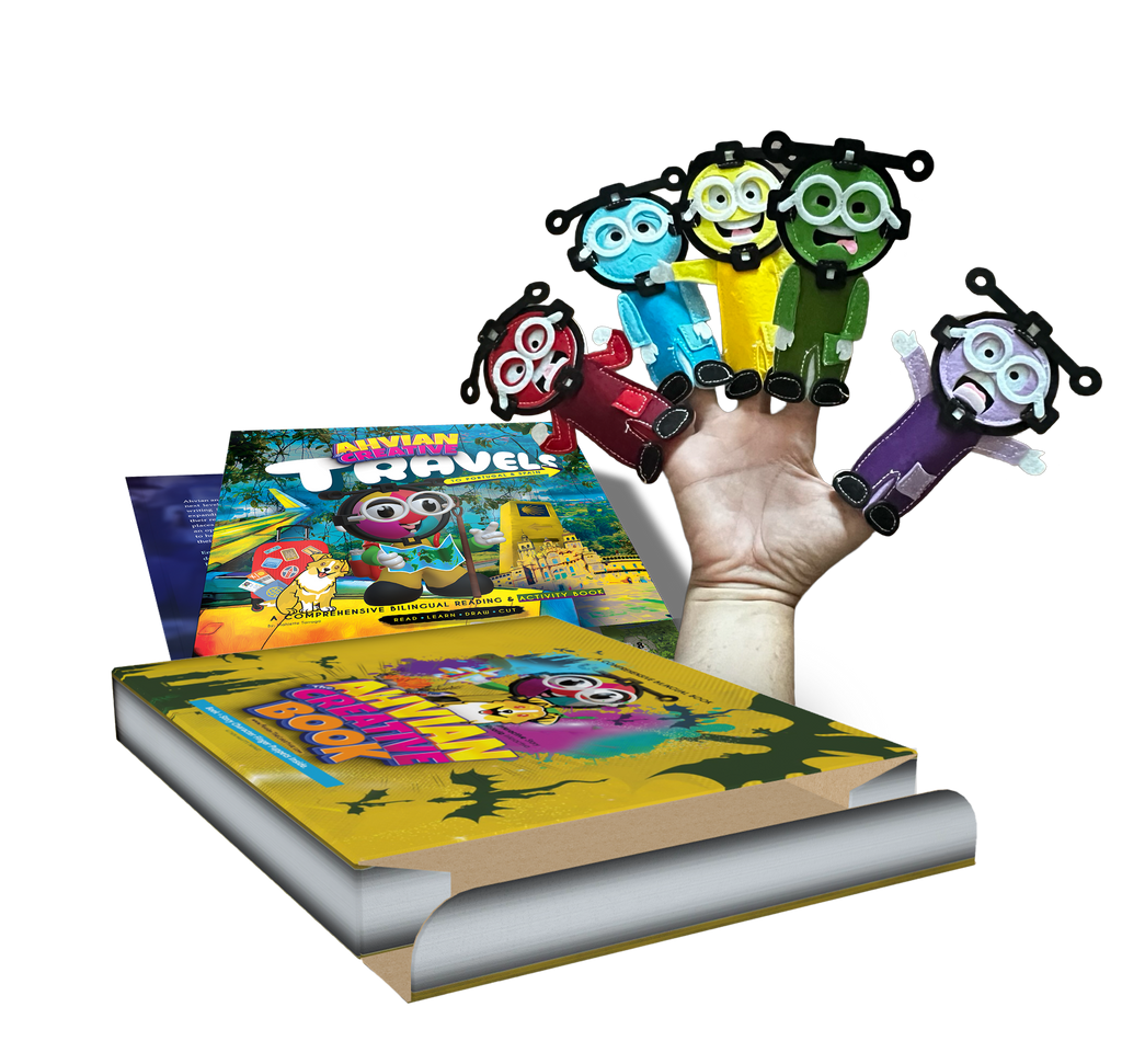 Travel Book + Finger Puppets + Box