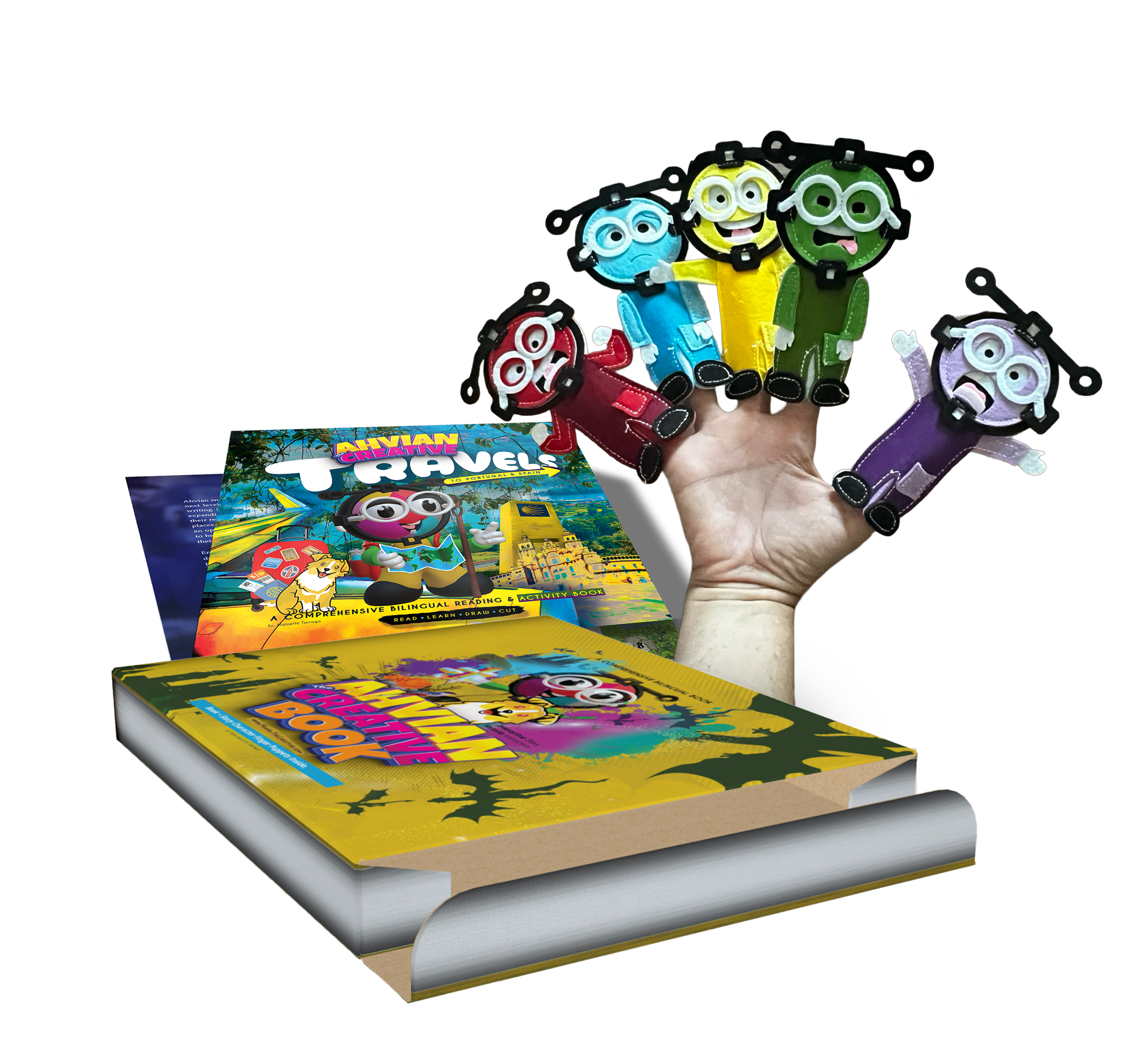 Travel Book + Finger Puppets + Box
