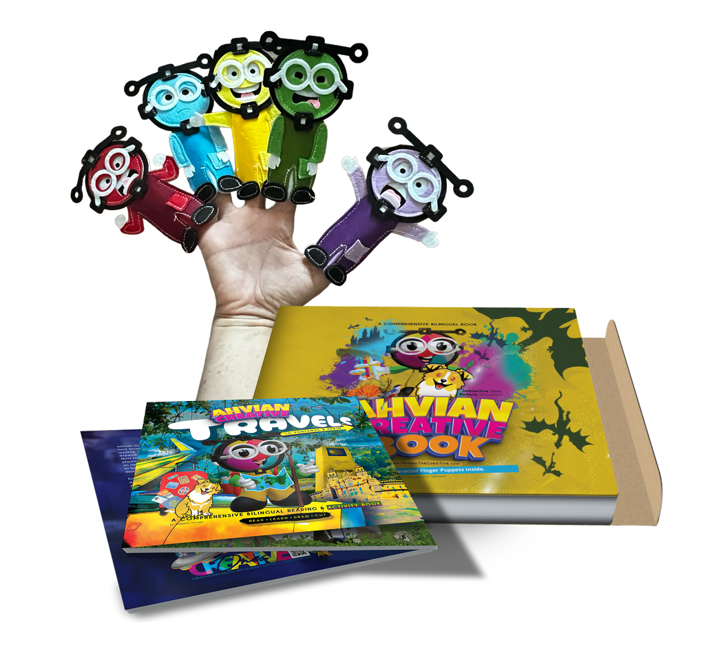 Travel Book + Finger Puppets + Box