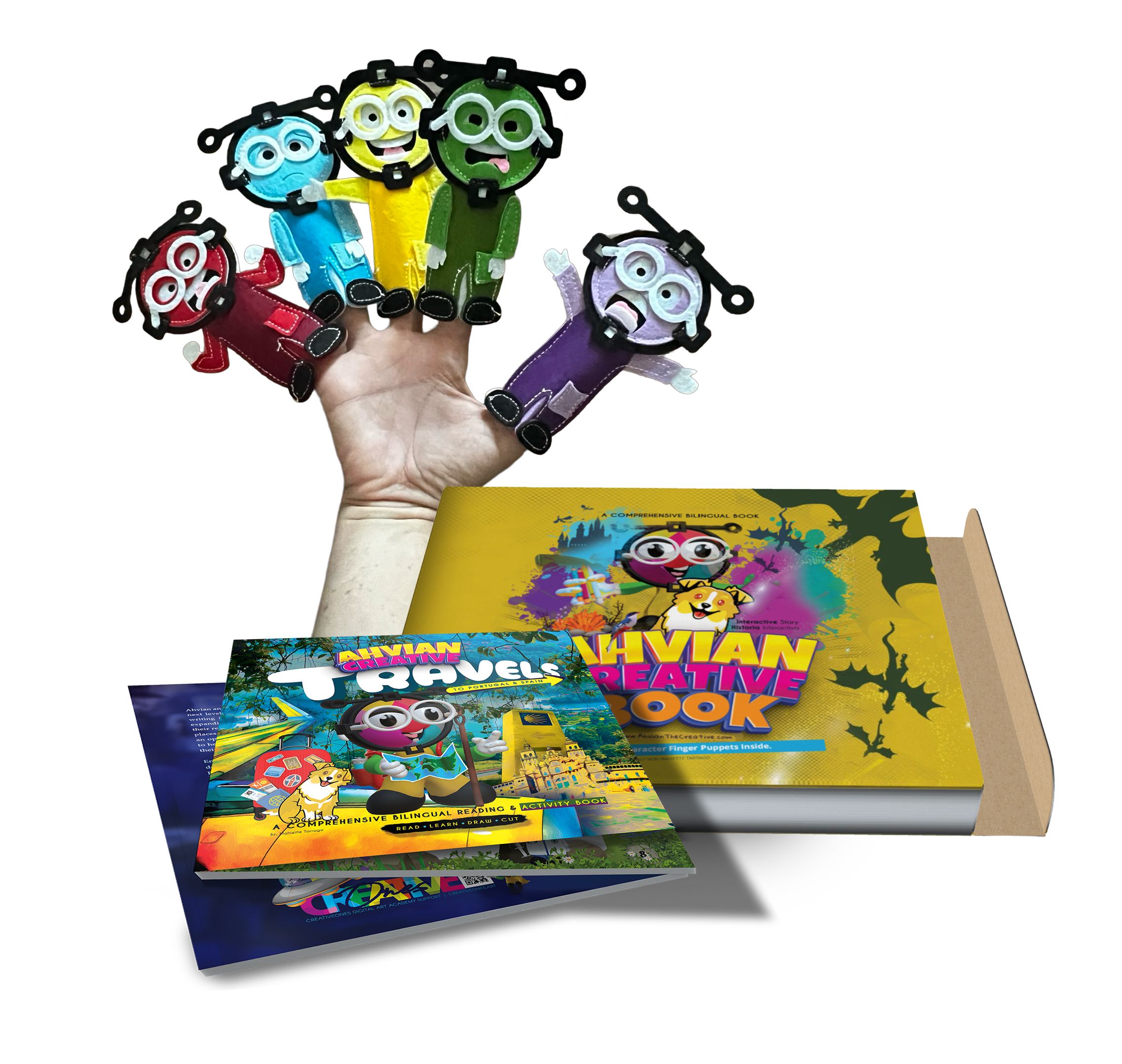 Travel Book + Finger Puppets + Box