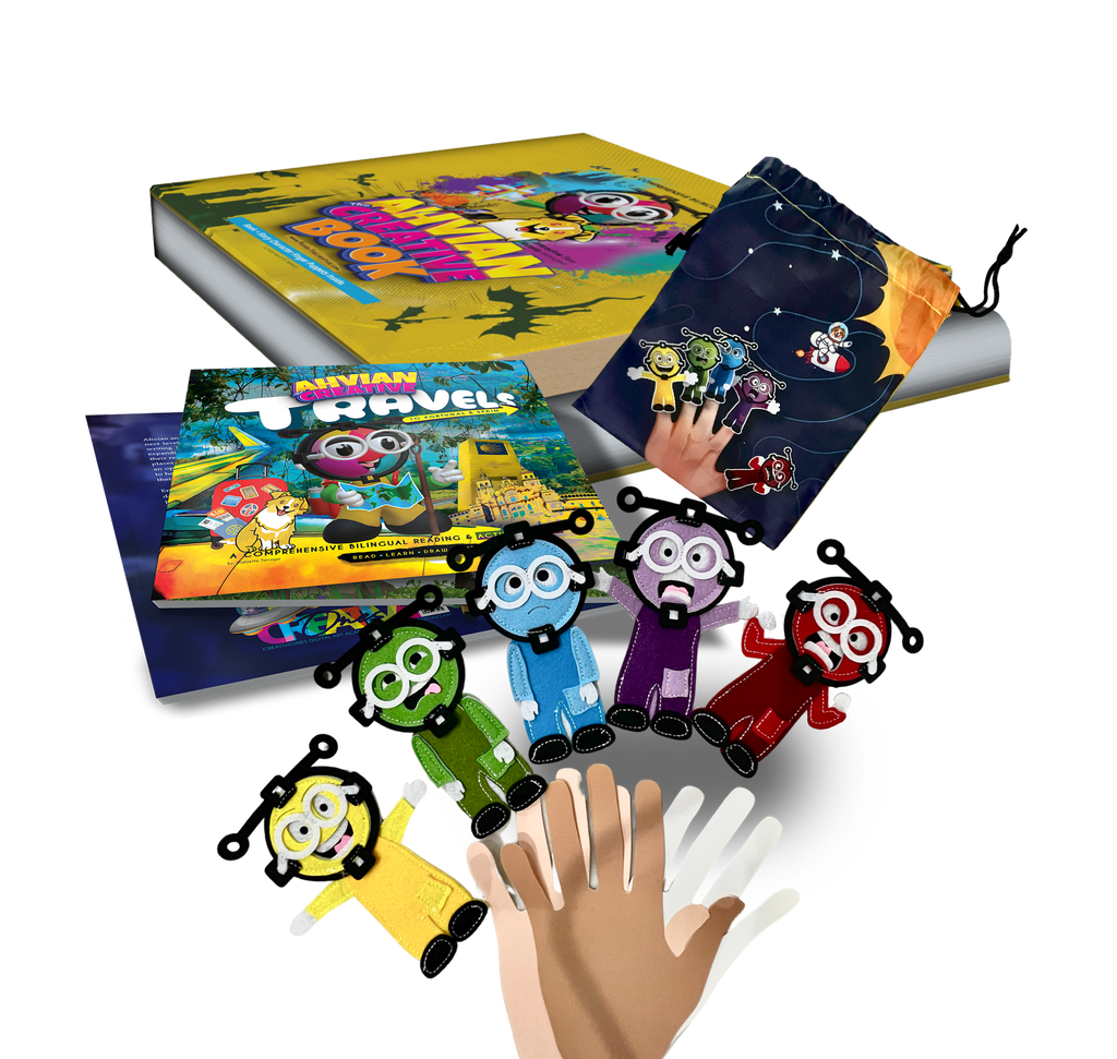 Travel Book + Finger Puppets + Box