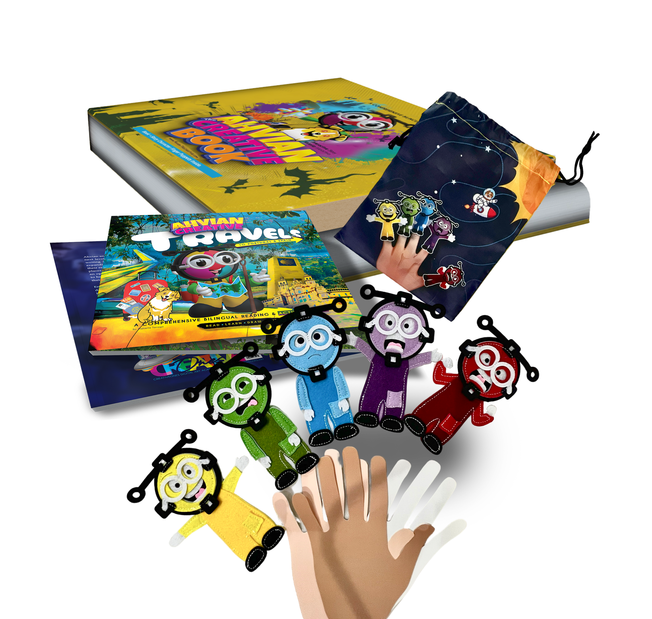 Travel Book + Finger Puppets + Box