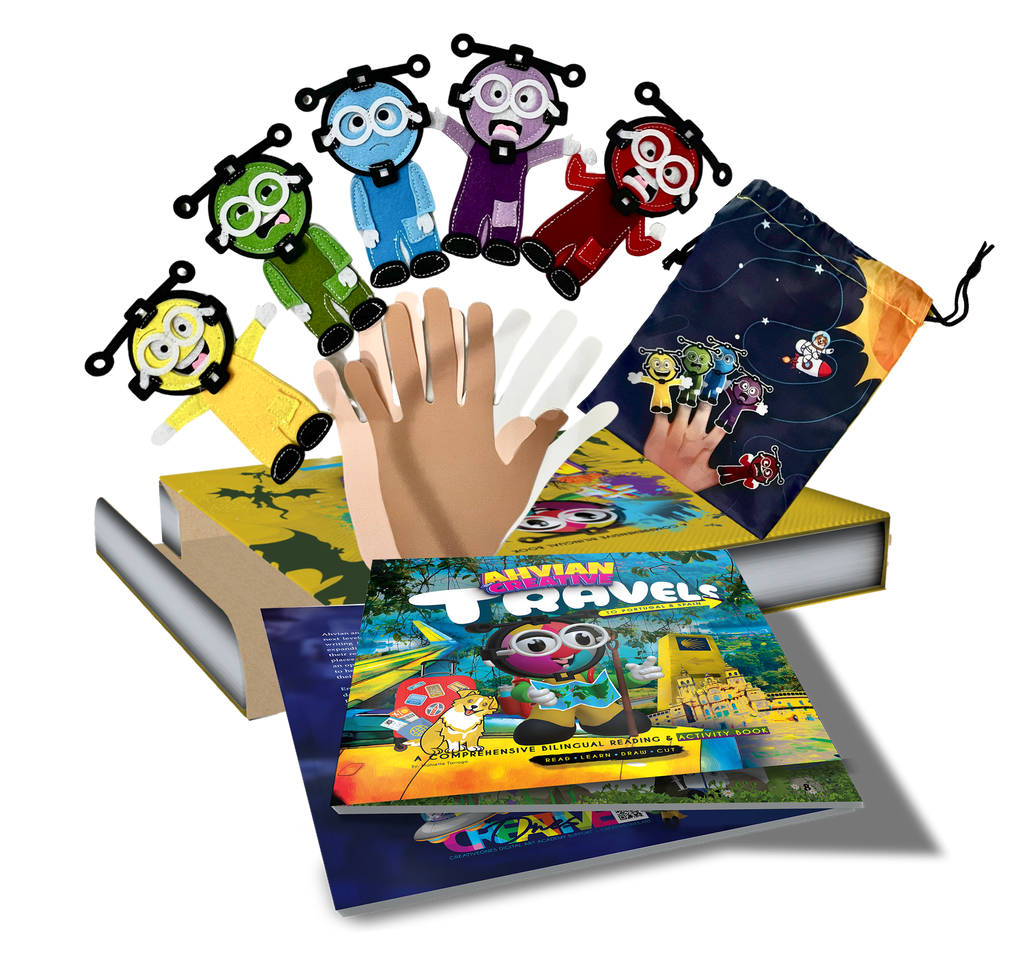Travel Book + Finger Puppets + Box