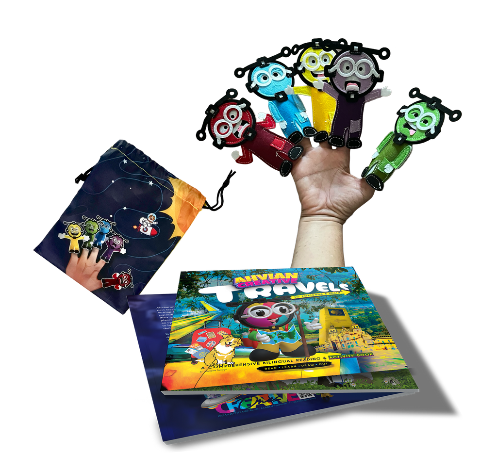 Travel Book + Finger Puppets + Box