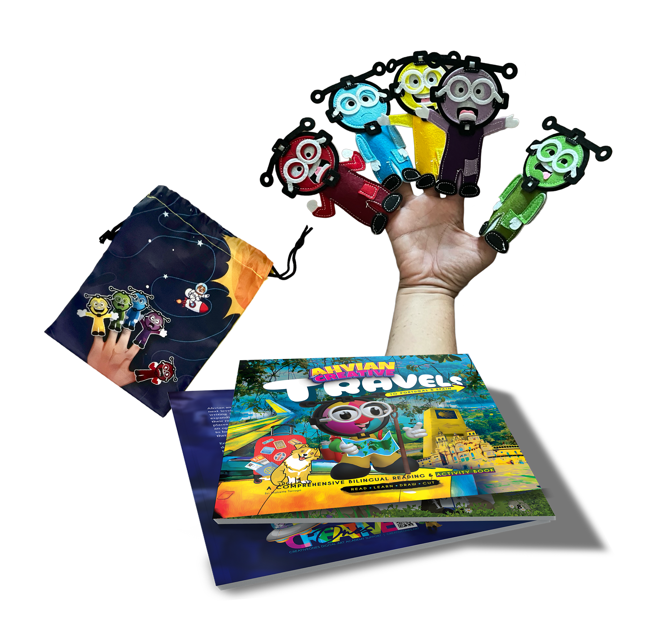 Travel Book + Finger Puppets + Box