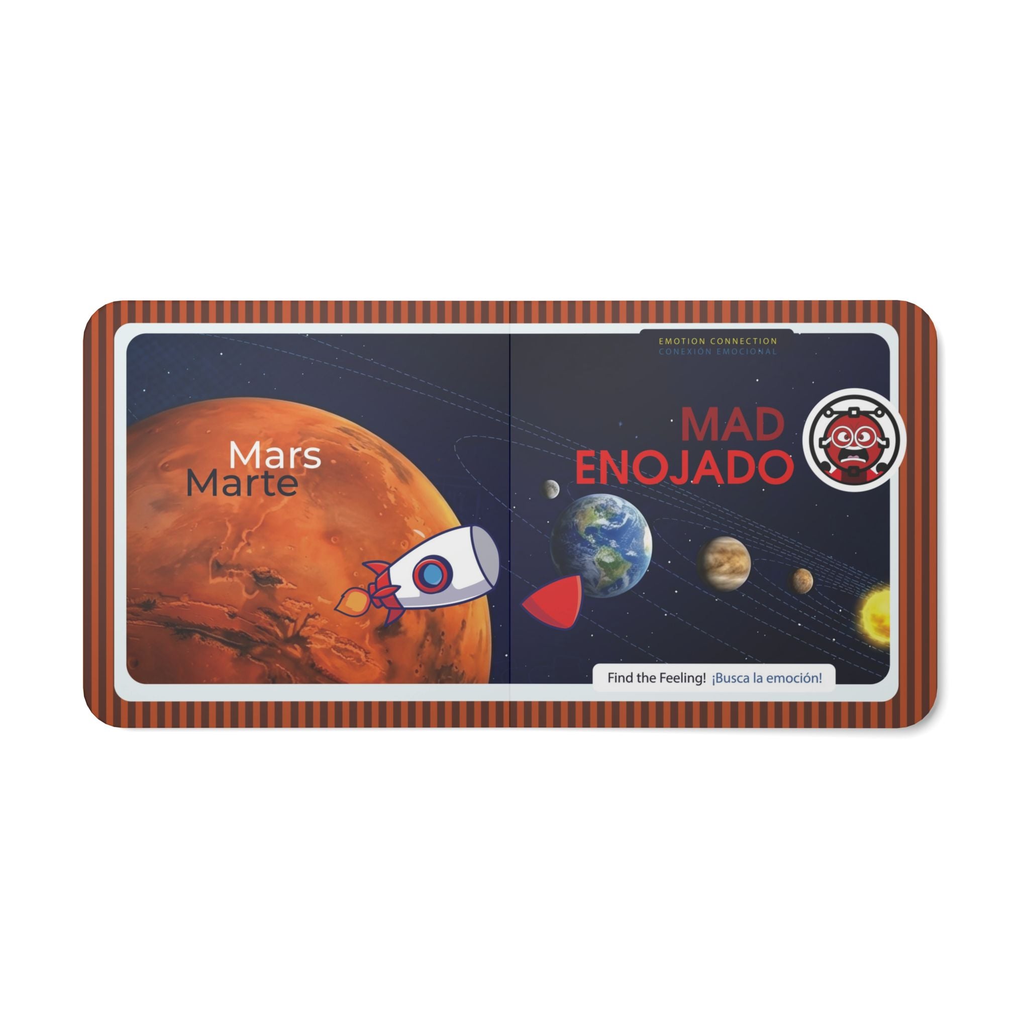 Solar System Board Book | Emotions & Bilingual Learning | Early Learners Baby Book - AhvianTheCreative Bilingual Series