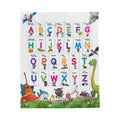 Velveteen Plush Blanket- Bilingual Alphabet - Abecedario en Español e Ingles