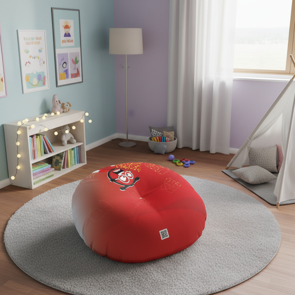 Tufted Floor Pillow, Round - Corner learning for Teachers- Emotions - For teachers & psychologists, schools