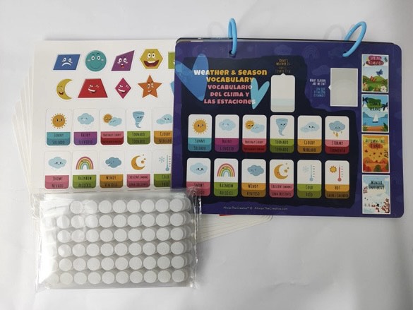 Sticky Book Re-usable Bilingual Activities Game