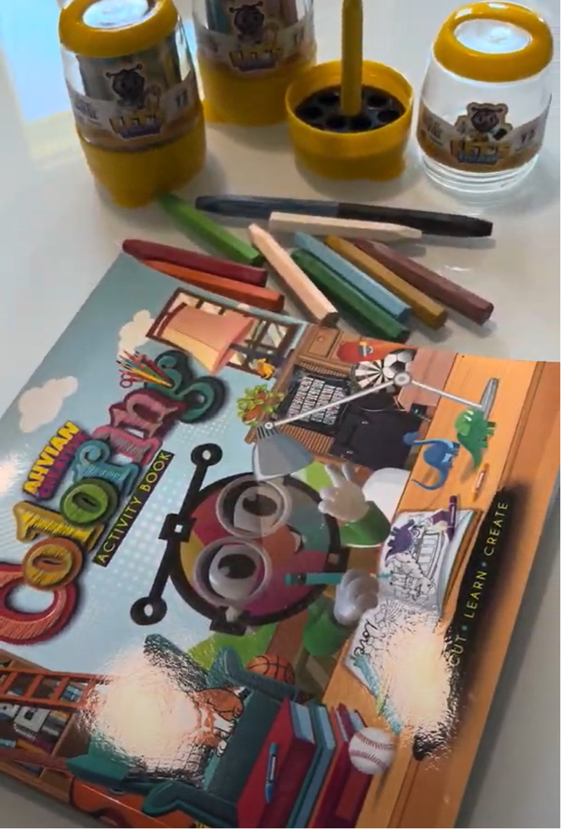 Coloring Book + Crayons