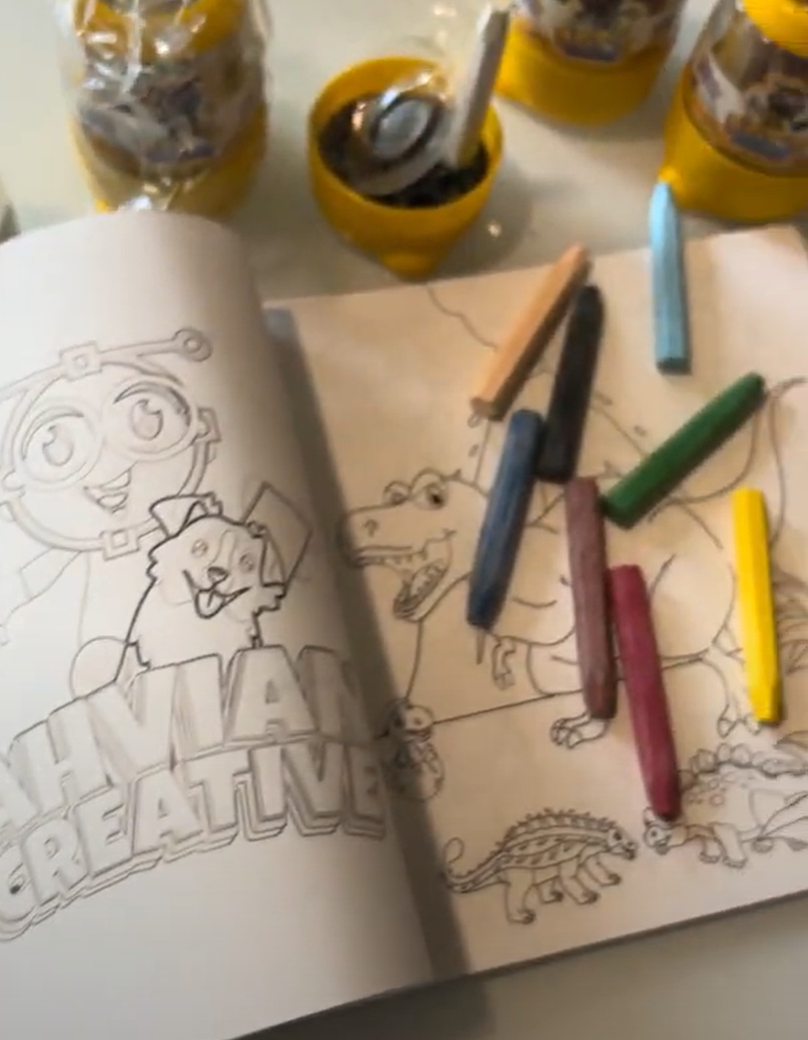 Coloring Book + Crayons