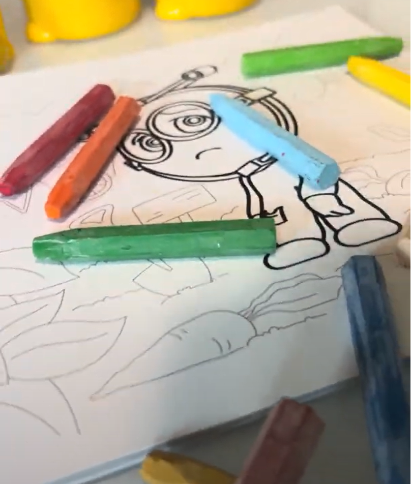 Coloring Book + Crayons