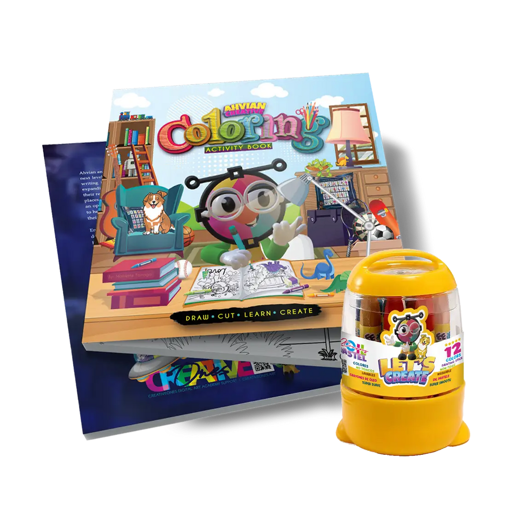 Coloring Book + Crayons