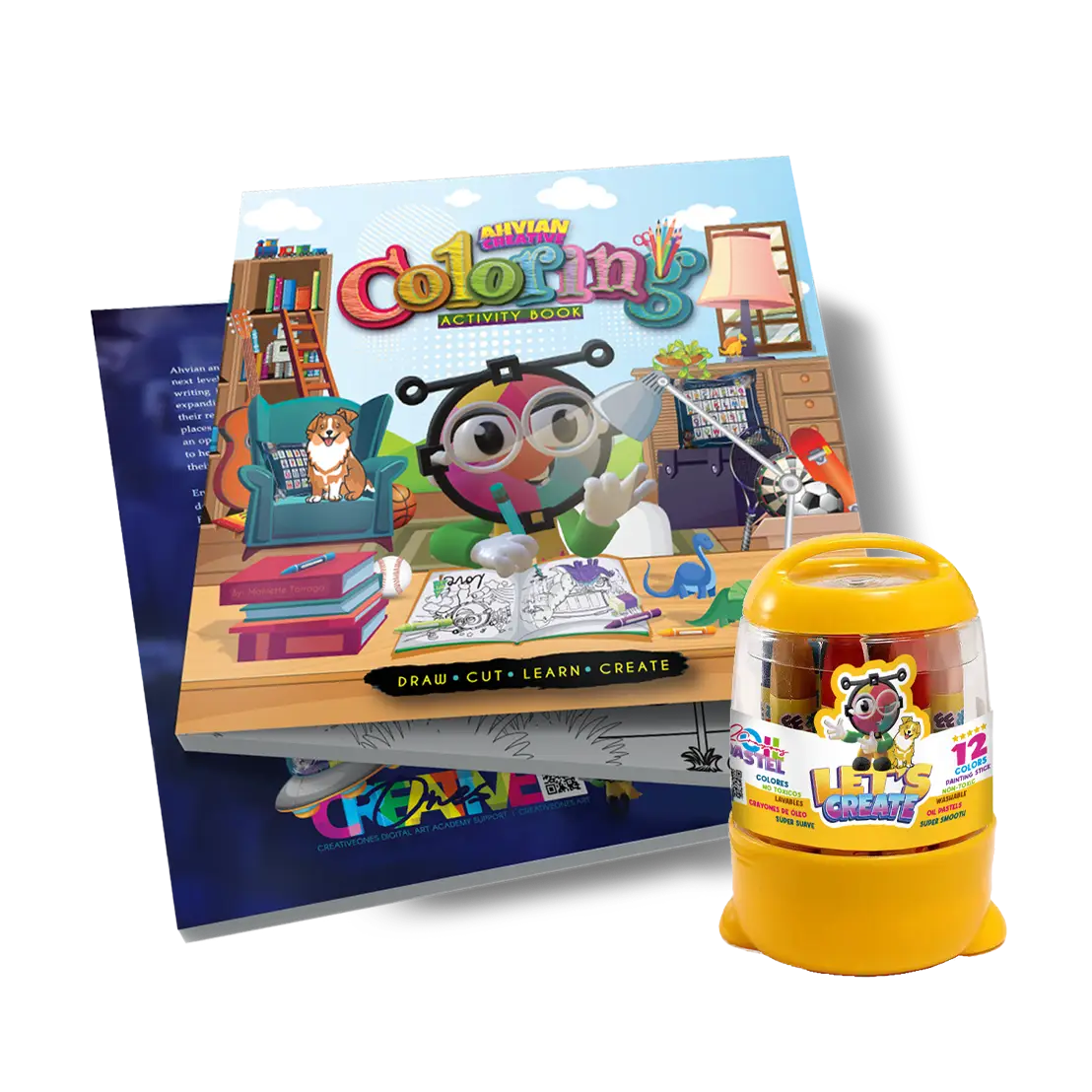 Coloring Book + Crayons