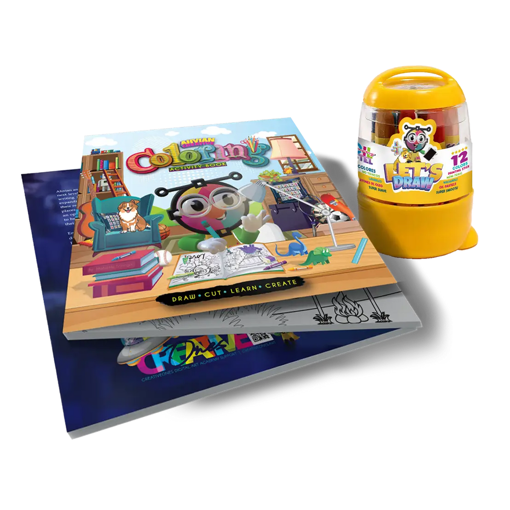 Coloring Book + Crayons