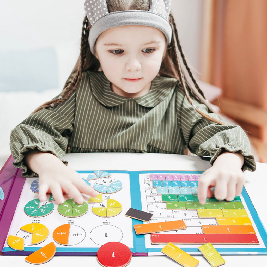 Math Magnetic Book ♟️ (102pcs) Learning Fractions/Division