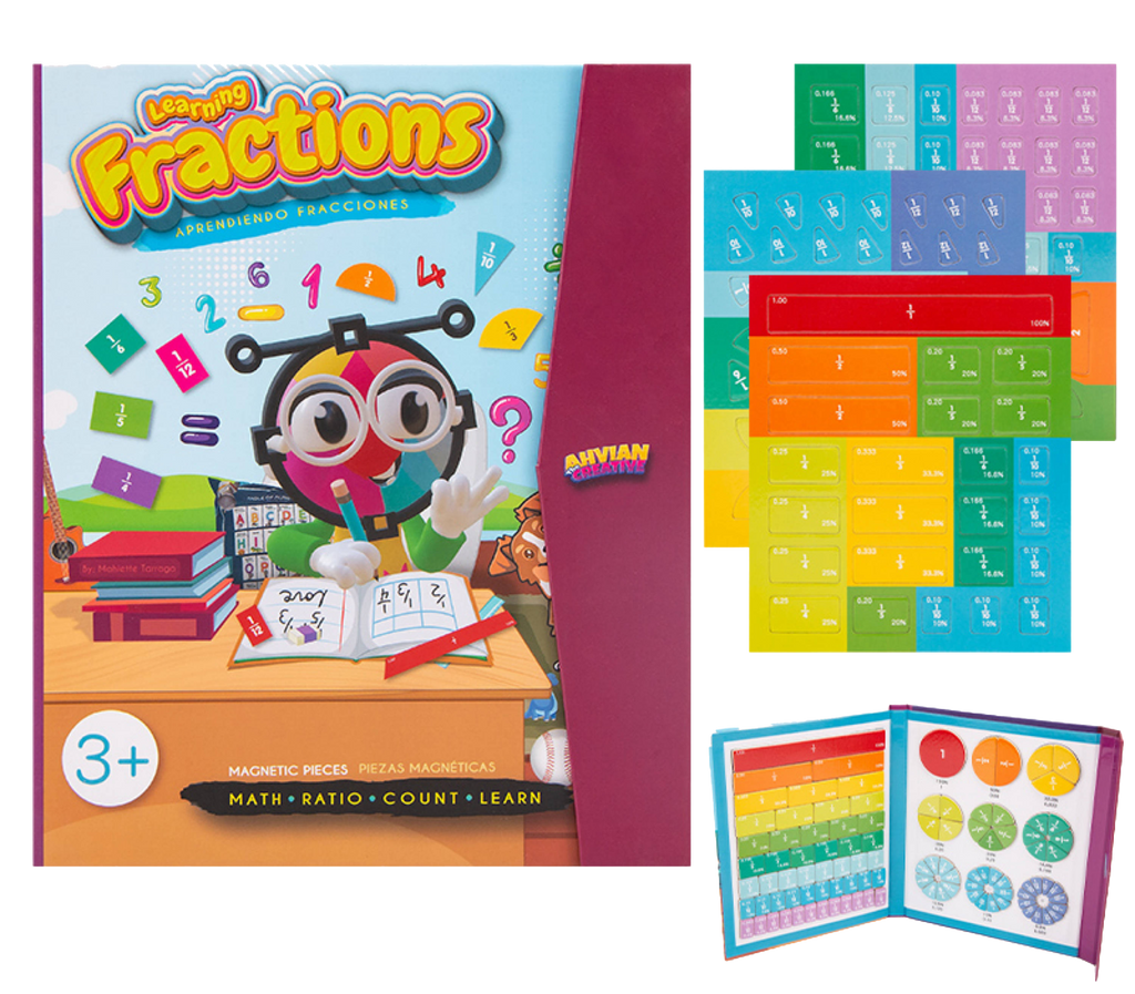 Math Magnetic Book ♟️ (102pcs) Learning Fractions/Division