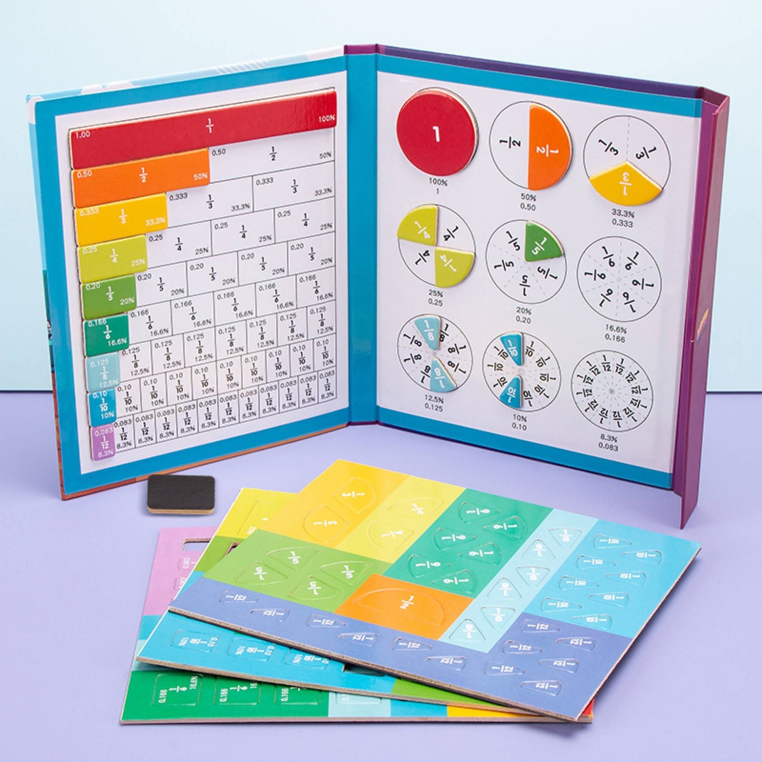 Math Magnetic Book ♟️ (102pcs) Learning Fractions/Division