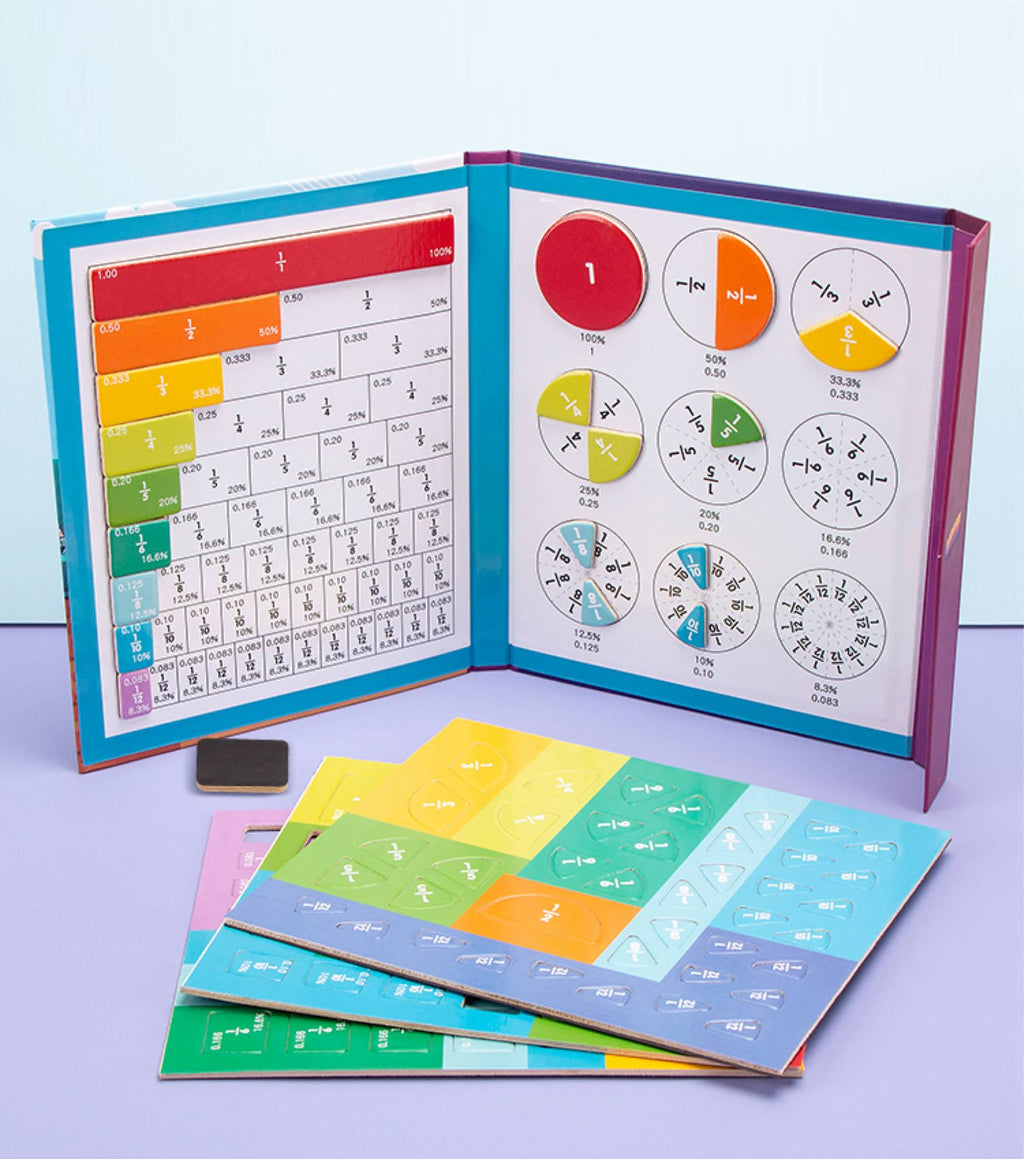 Math Magnetic Book ♟️ (102pcs) Learning Fractions/Division