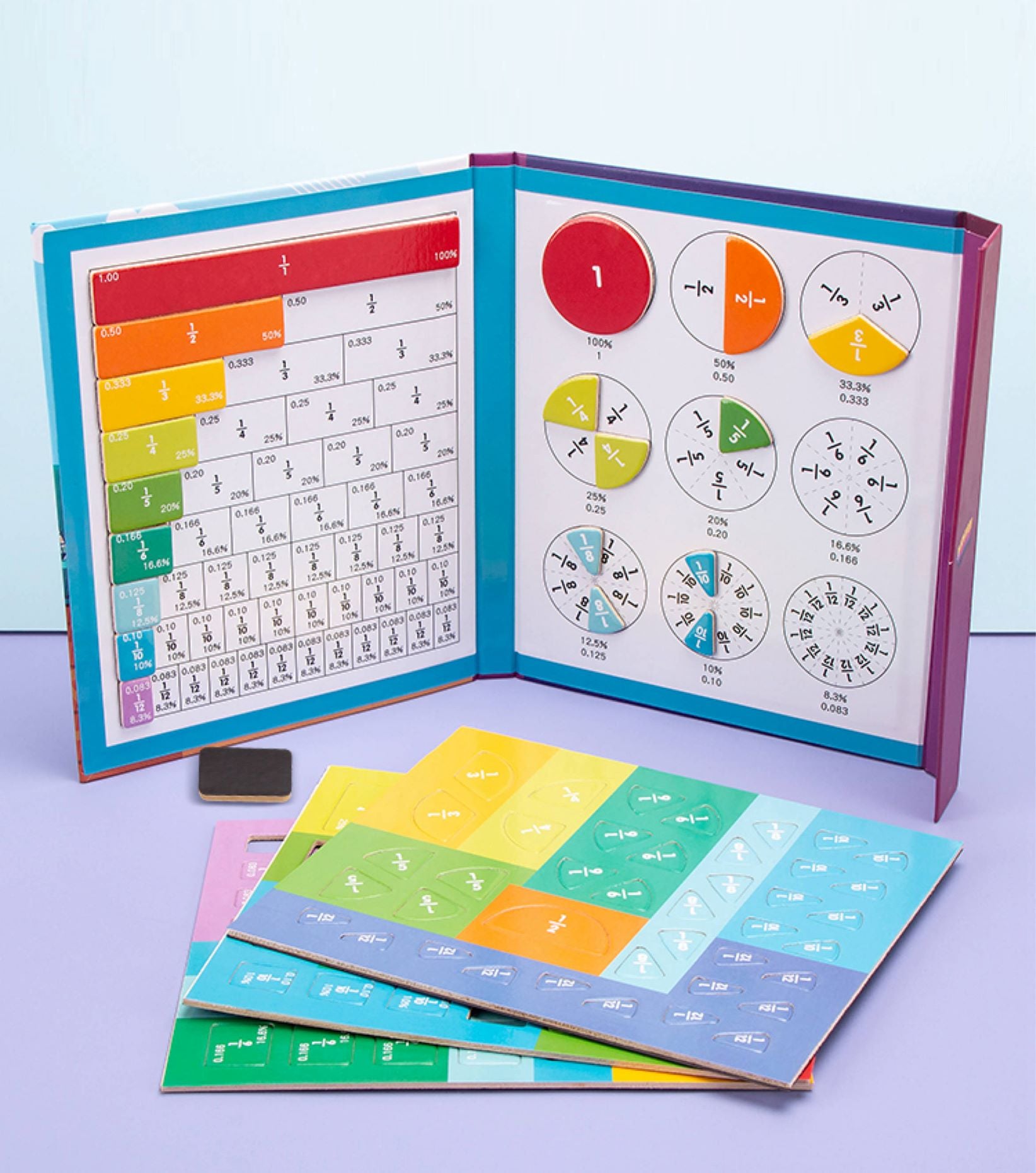 Math Magnetic Book ♟️ (102pcs) Learning Fractions/Division