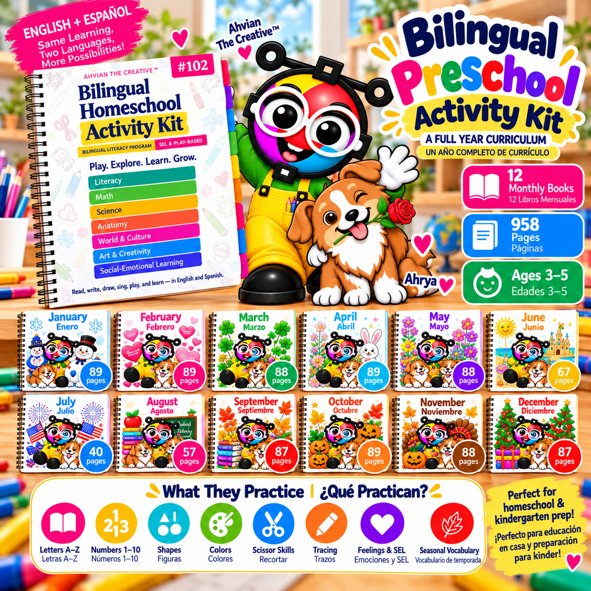 Bilingual Pre-K Full Year Activity Kit