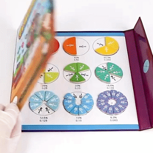 Math Magnetic Book ♟️ (102pcs) Learning Fractions/Division
