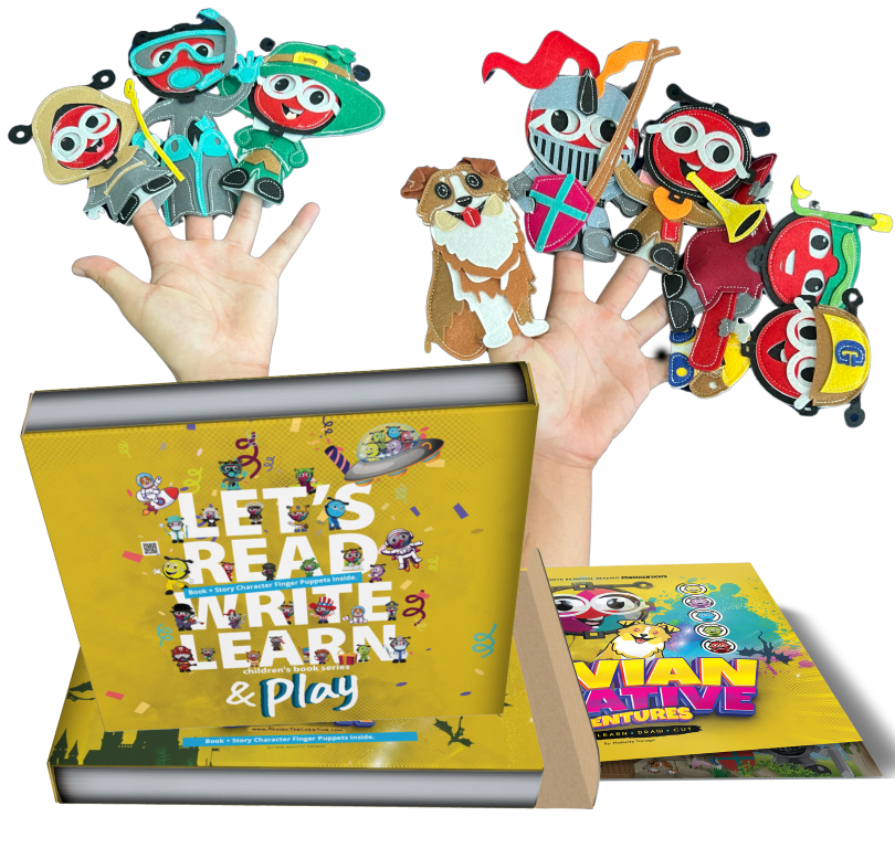 Adventure Book + Finger Puppets + Box