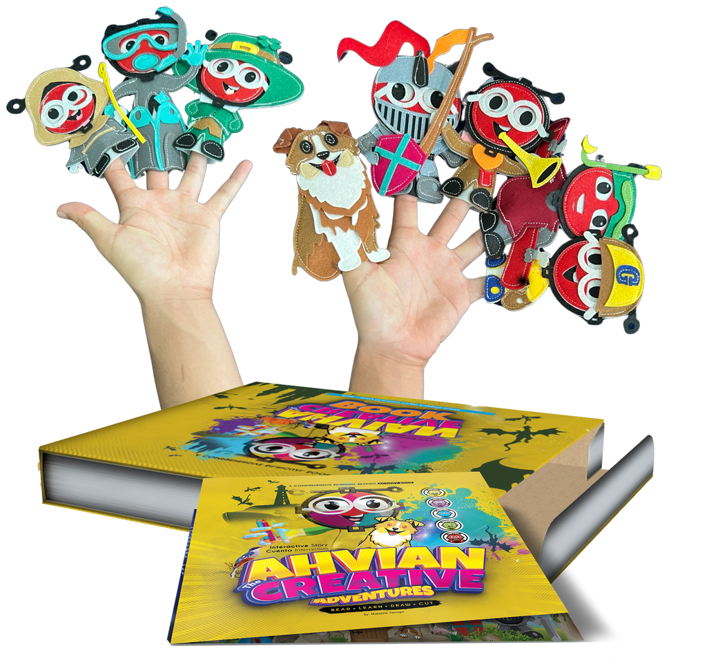 Adventure Book + Finger Puppets + Box