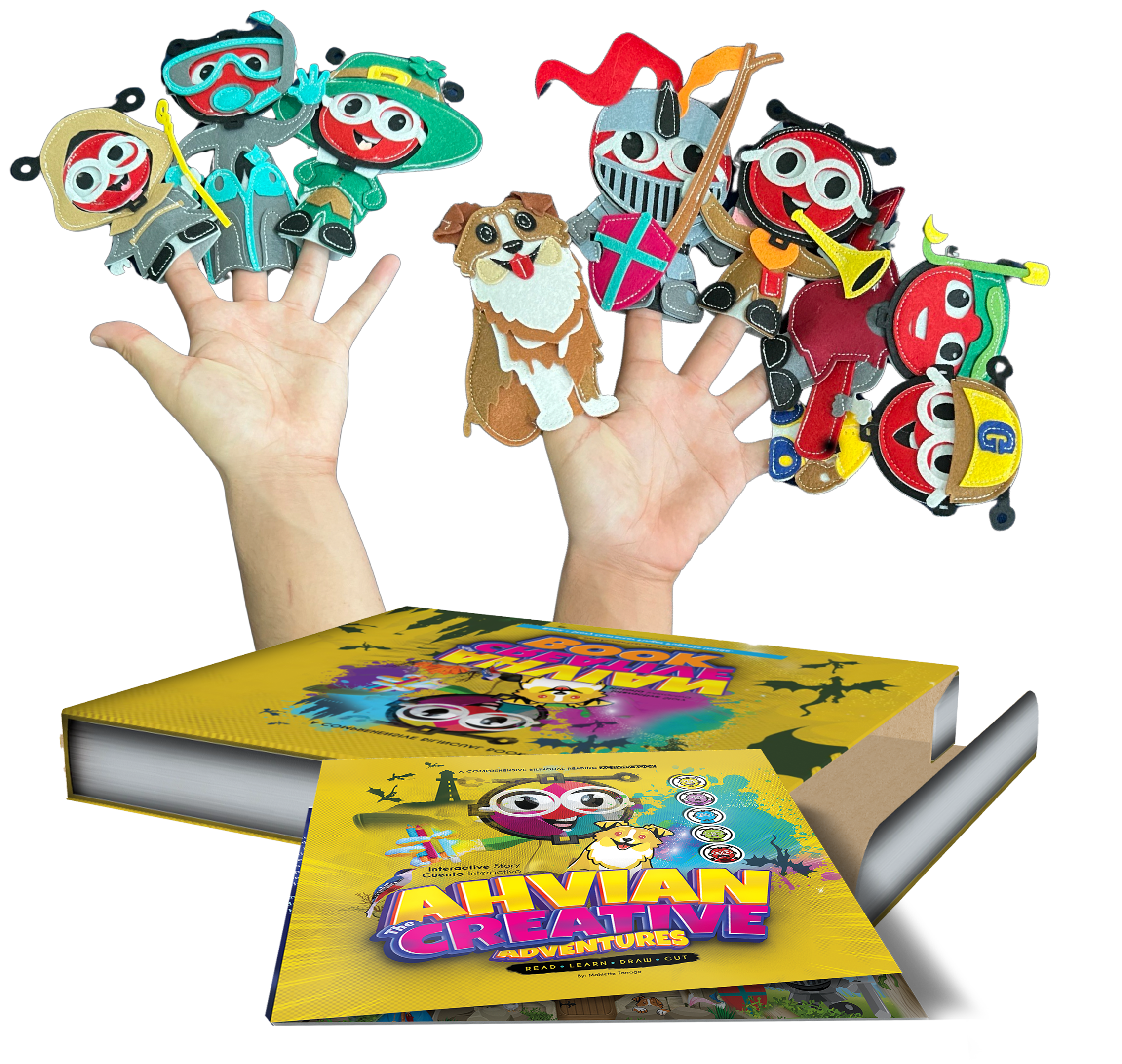 Adventure Book + Finger Puppets + Box