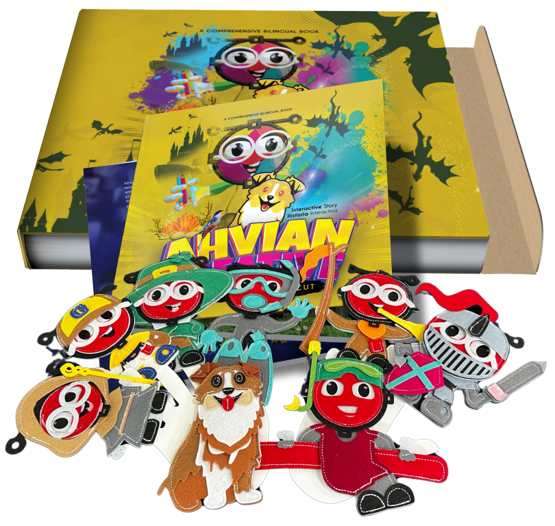 Adventure Book + Finger Puppets + Box
