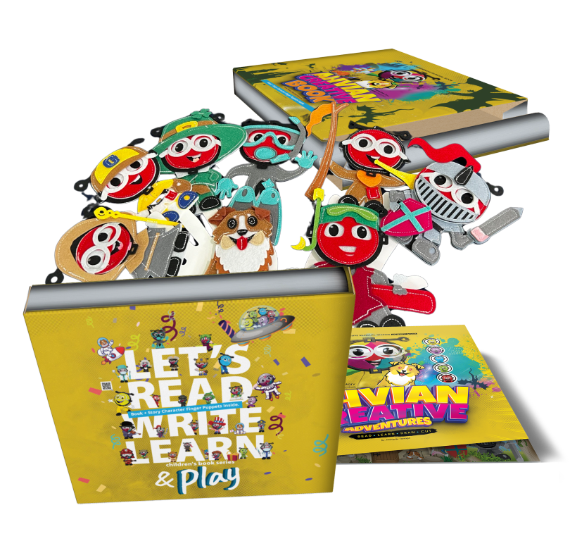 Adventure Book + Finger Puppets + Box