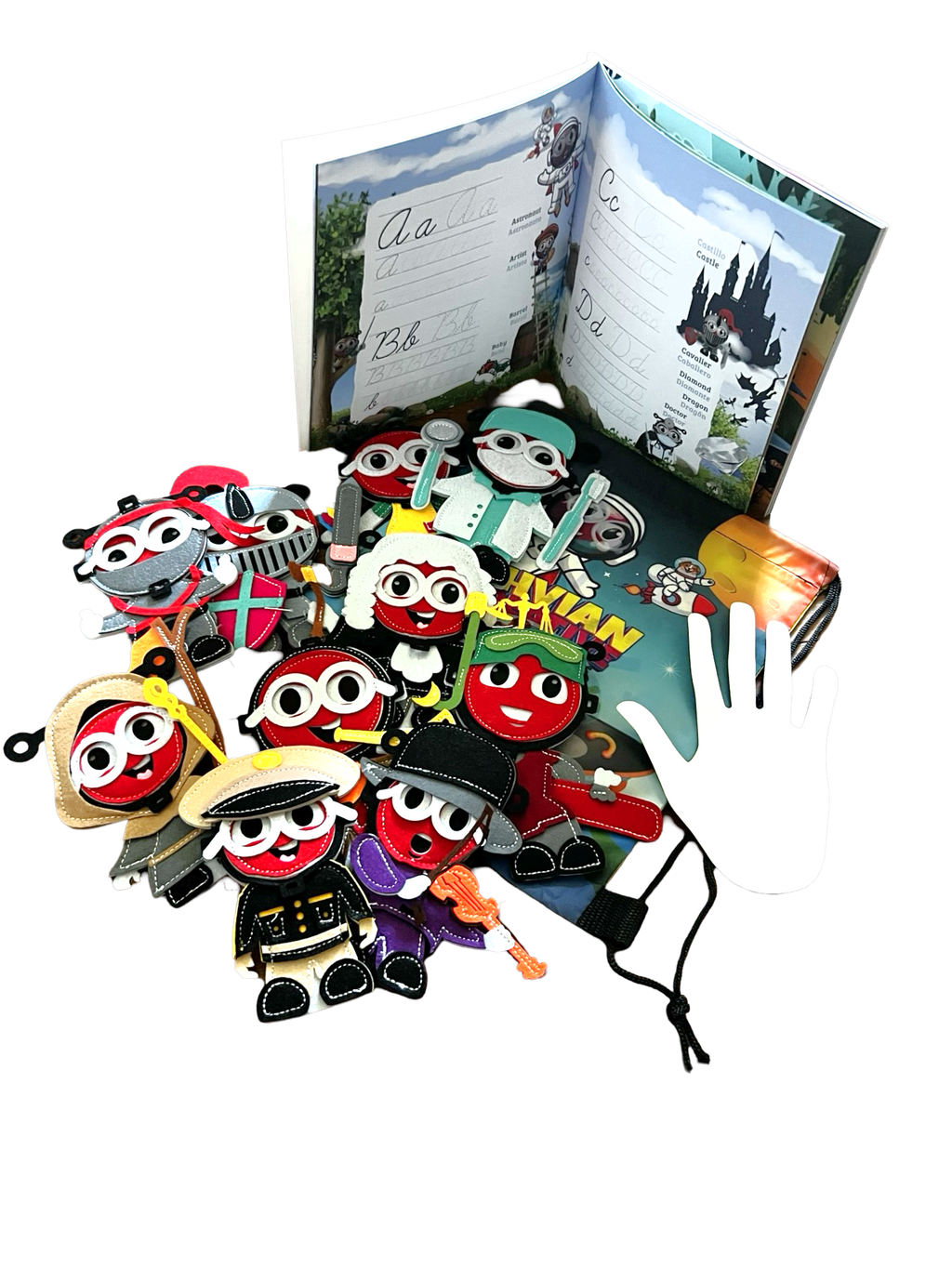 Writing Cursive Activity Bilingual Book + Finger Puppets