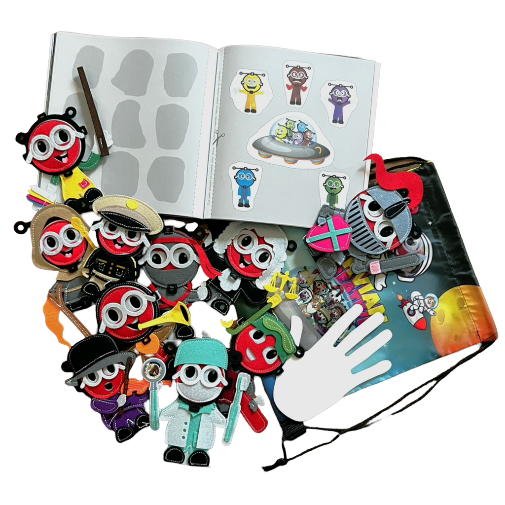 Writing Cursive Activity Bilingual Book + Finger Puppets