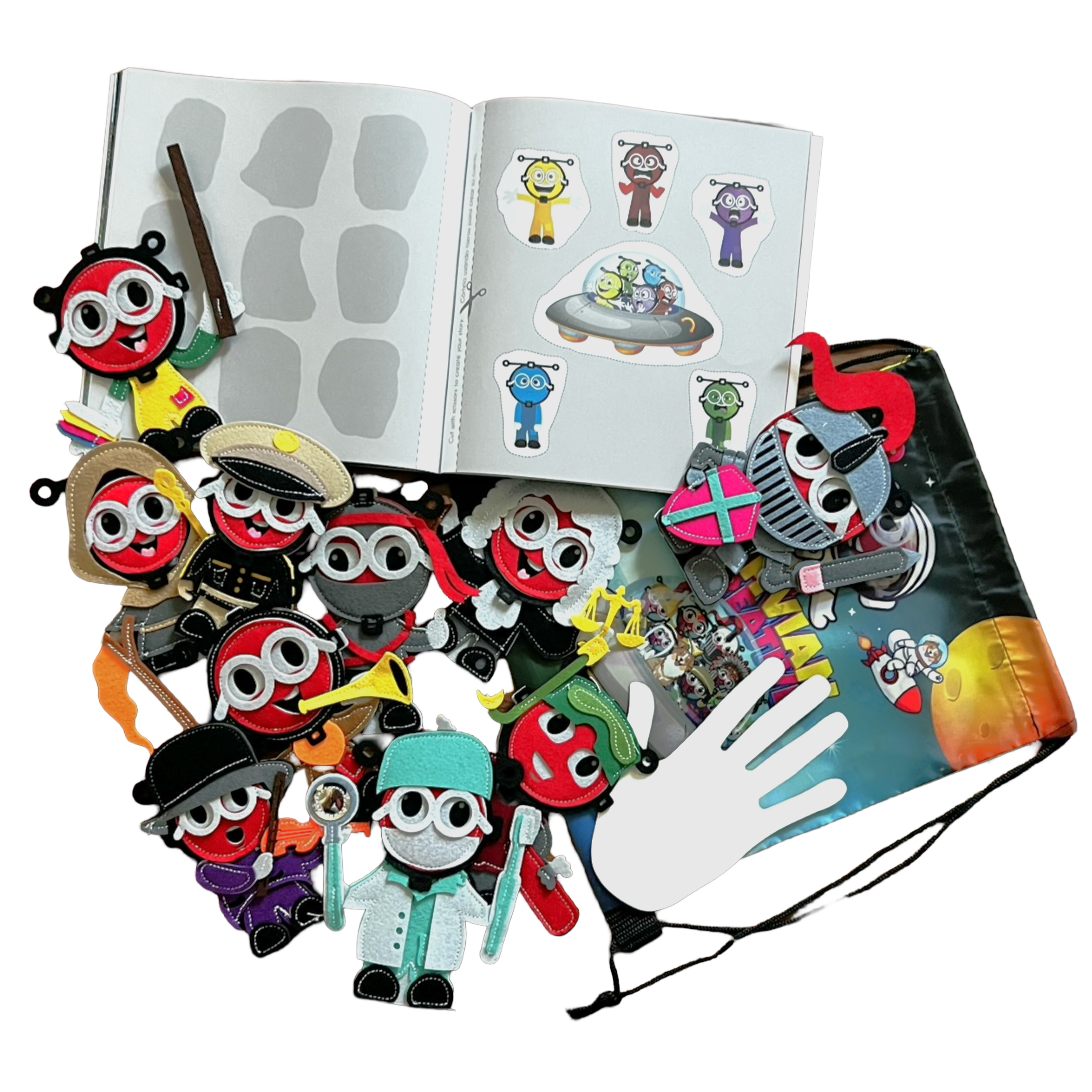 Writing Cursive Activity Bilingual Book + Finger Puppets