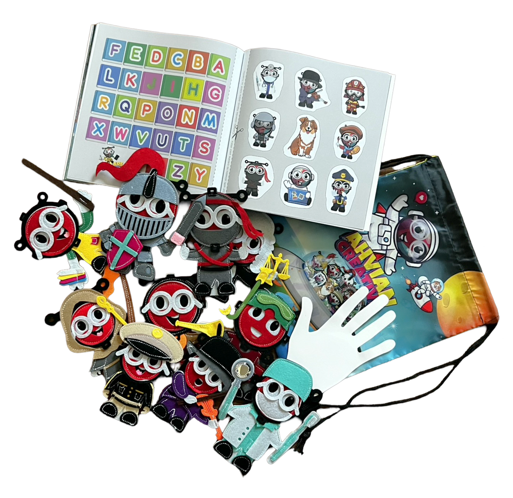 Writing Cursive Activity Bilingual Book + Finger Puppets