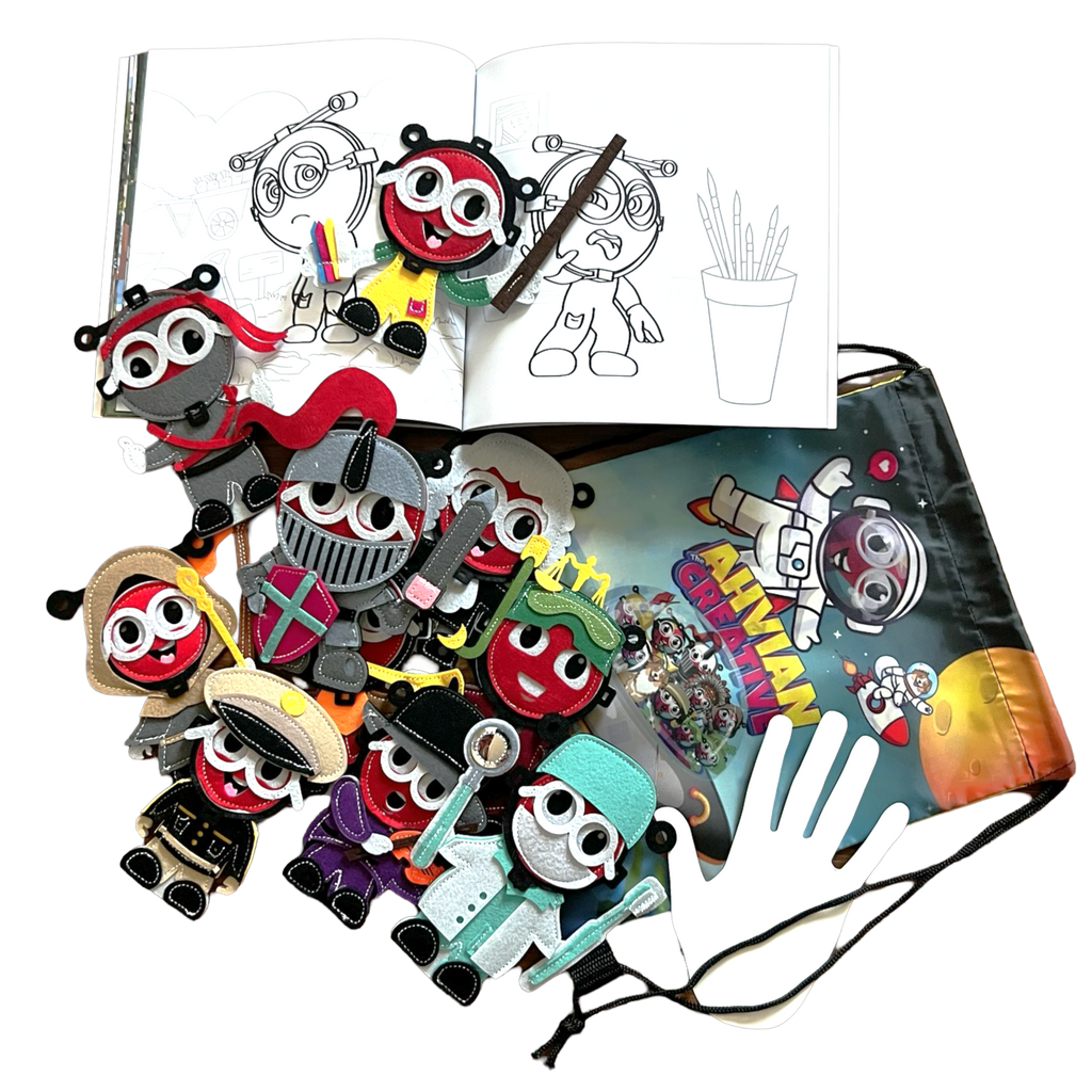 Writing Cursive Activity Bilingual Book + Finger Puppets