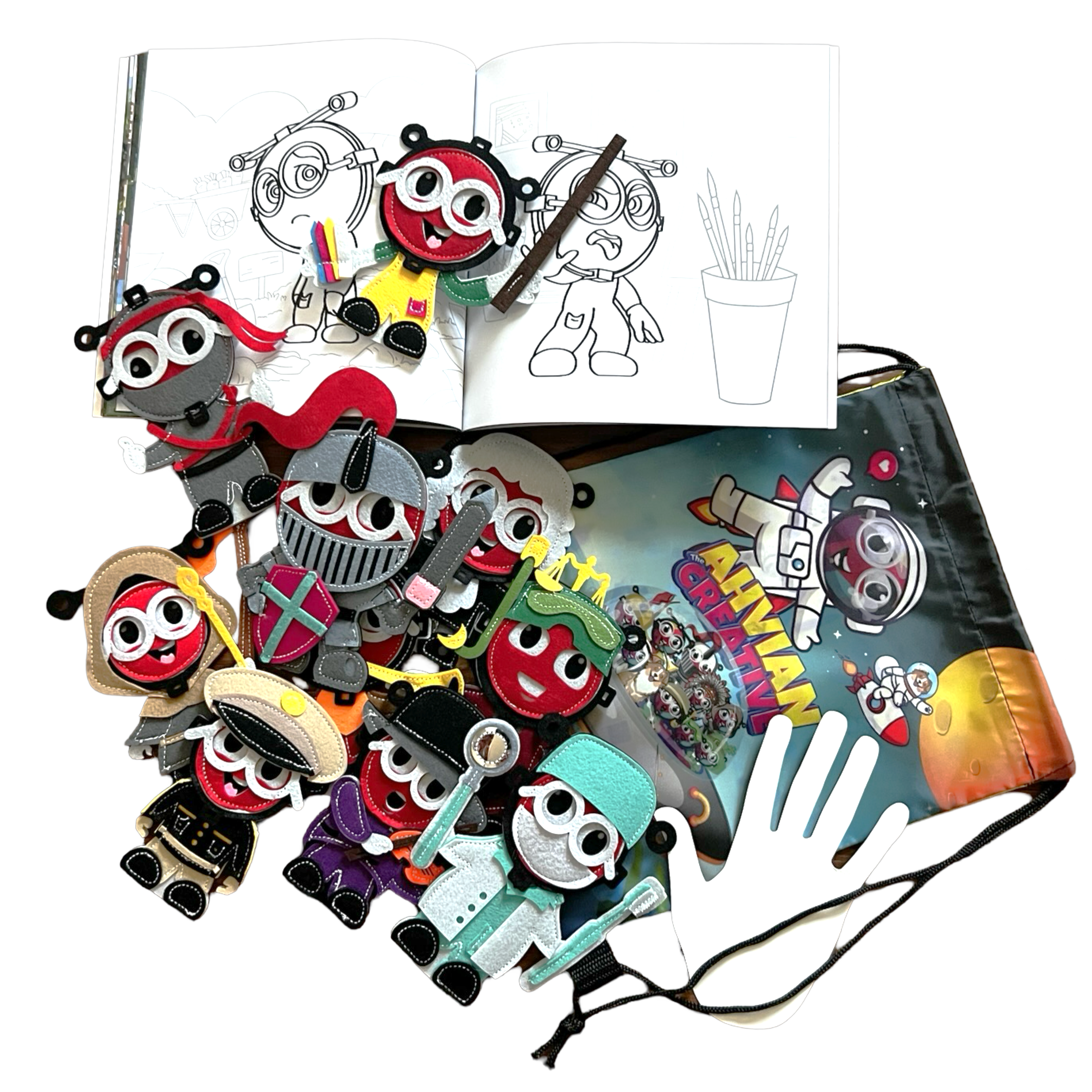 Writing Cursive Activity Bilingual Book + Finger Puppets