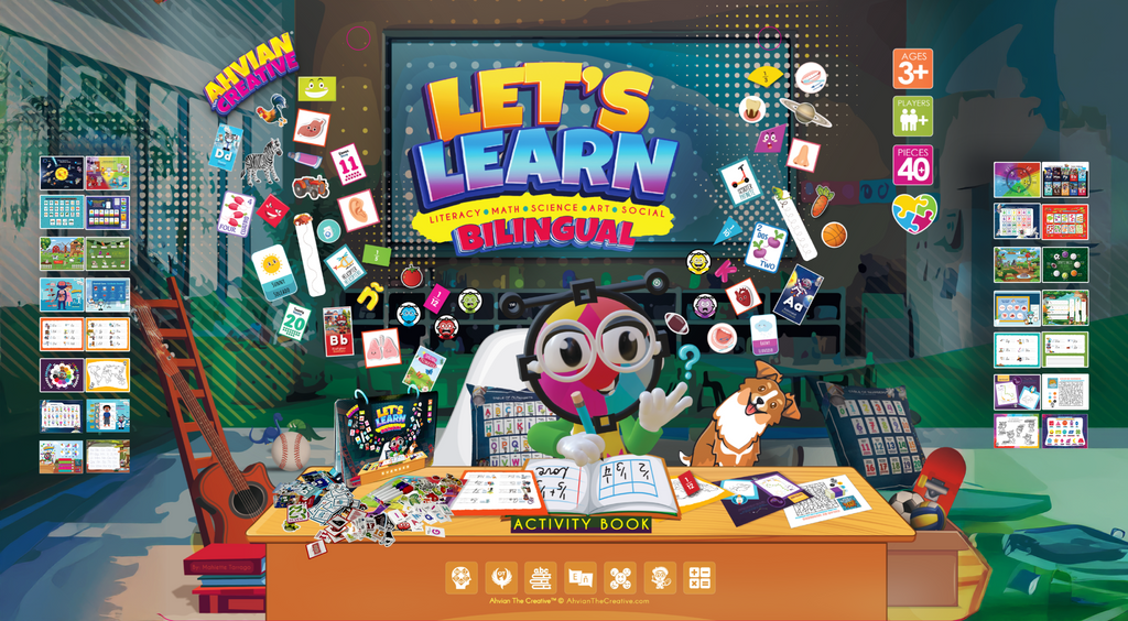 Sticky Book Re-usable Bilingual Activities Game