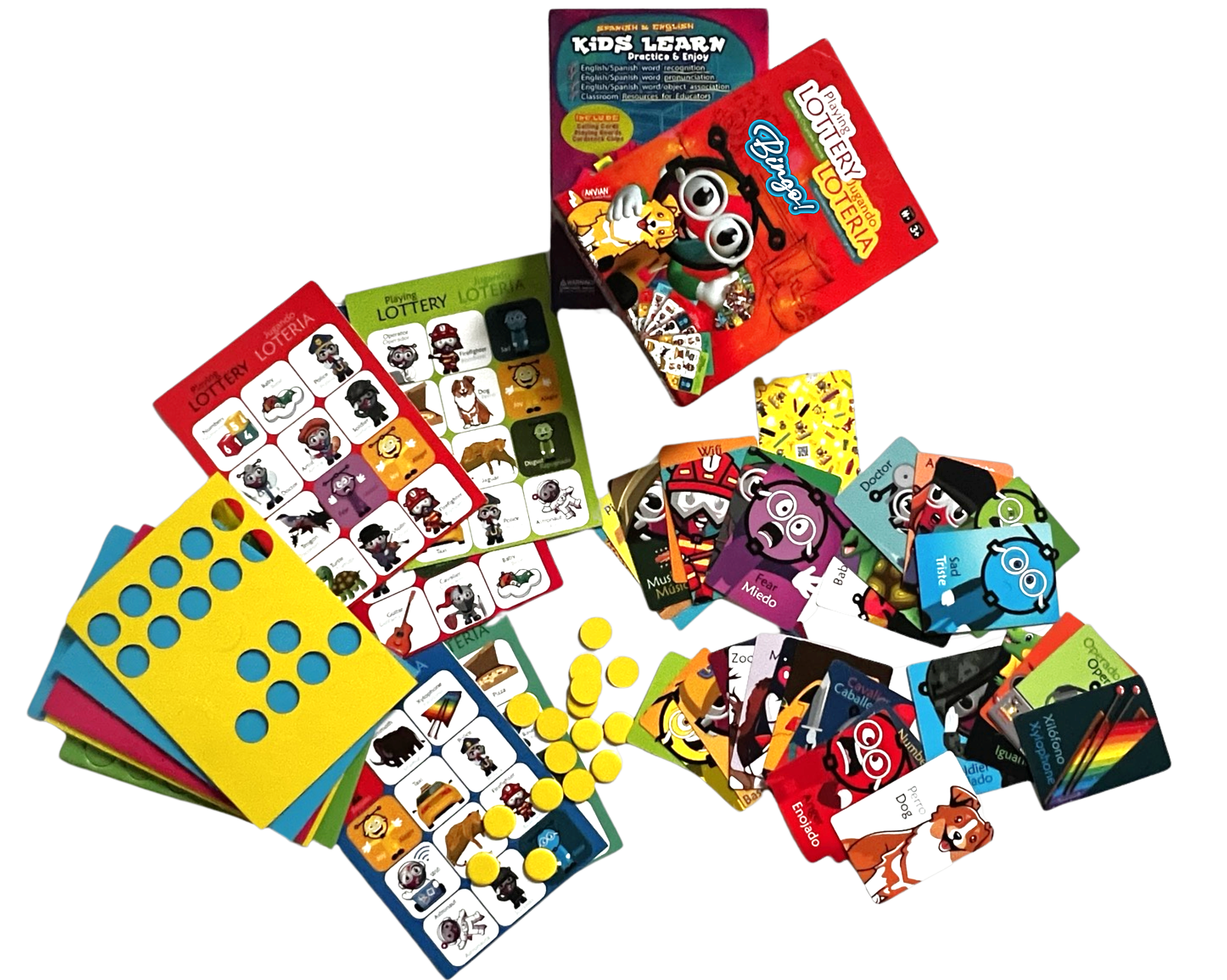 Dual-Language Bingo/Loteria Game (44pcs)